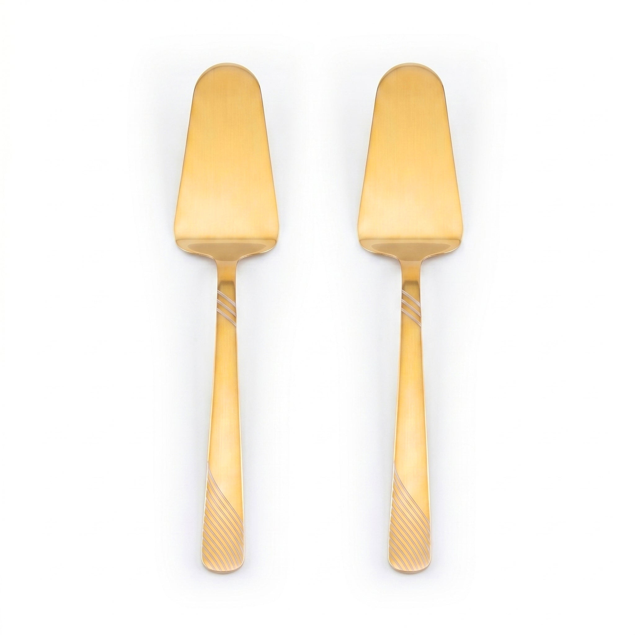Blaze TPO Gold 2-Piece Stainless Steel Golden Cake Lifter Set