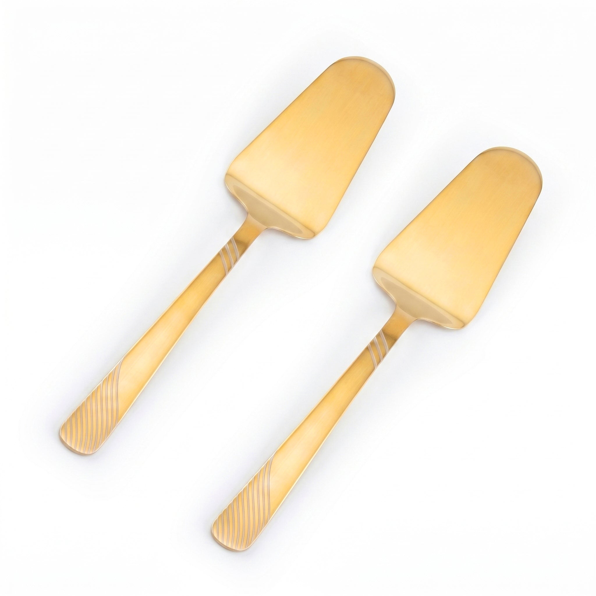 Blaze TPO Gold 2-Piece Stainless Steel Golden Cake Lifter Set