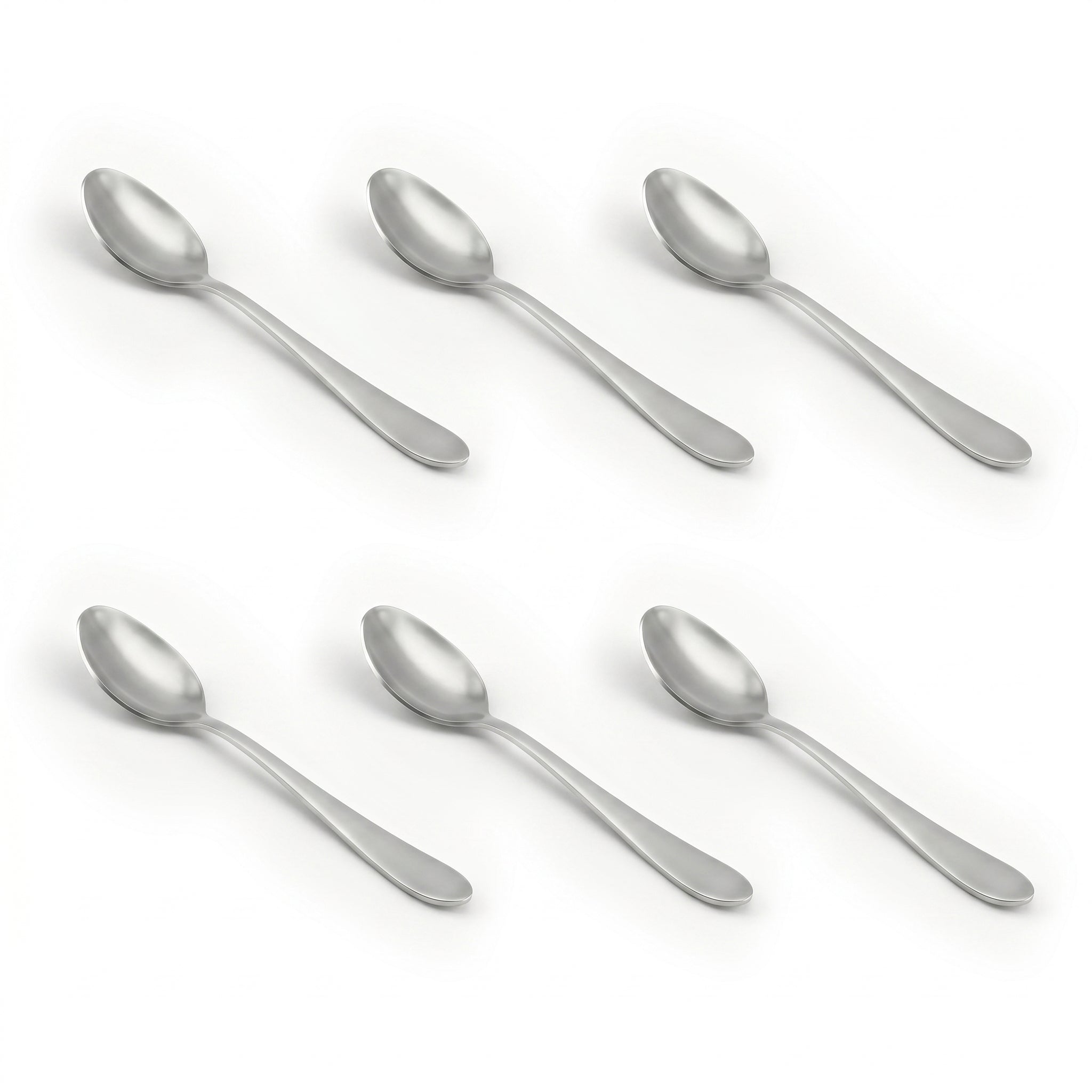 N.H 6-Piece Stainless Steel Silver Tea Spoon Set