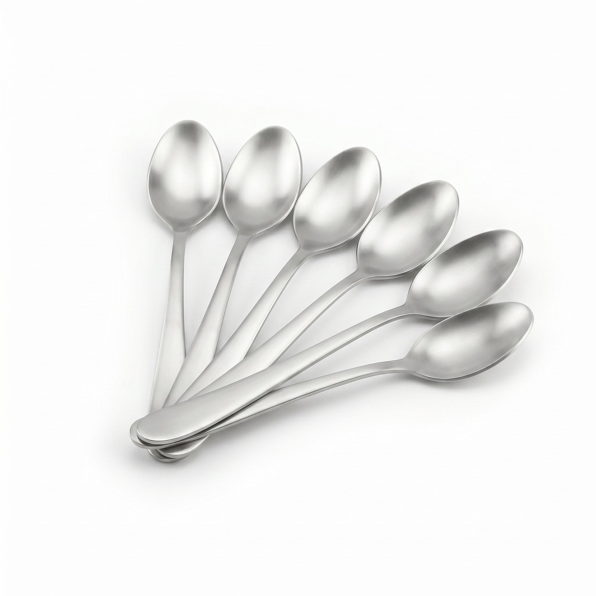 N.H 6-Piece Stainless Steel Silver Tea Spoon Set