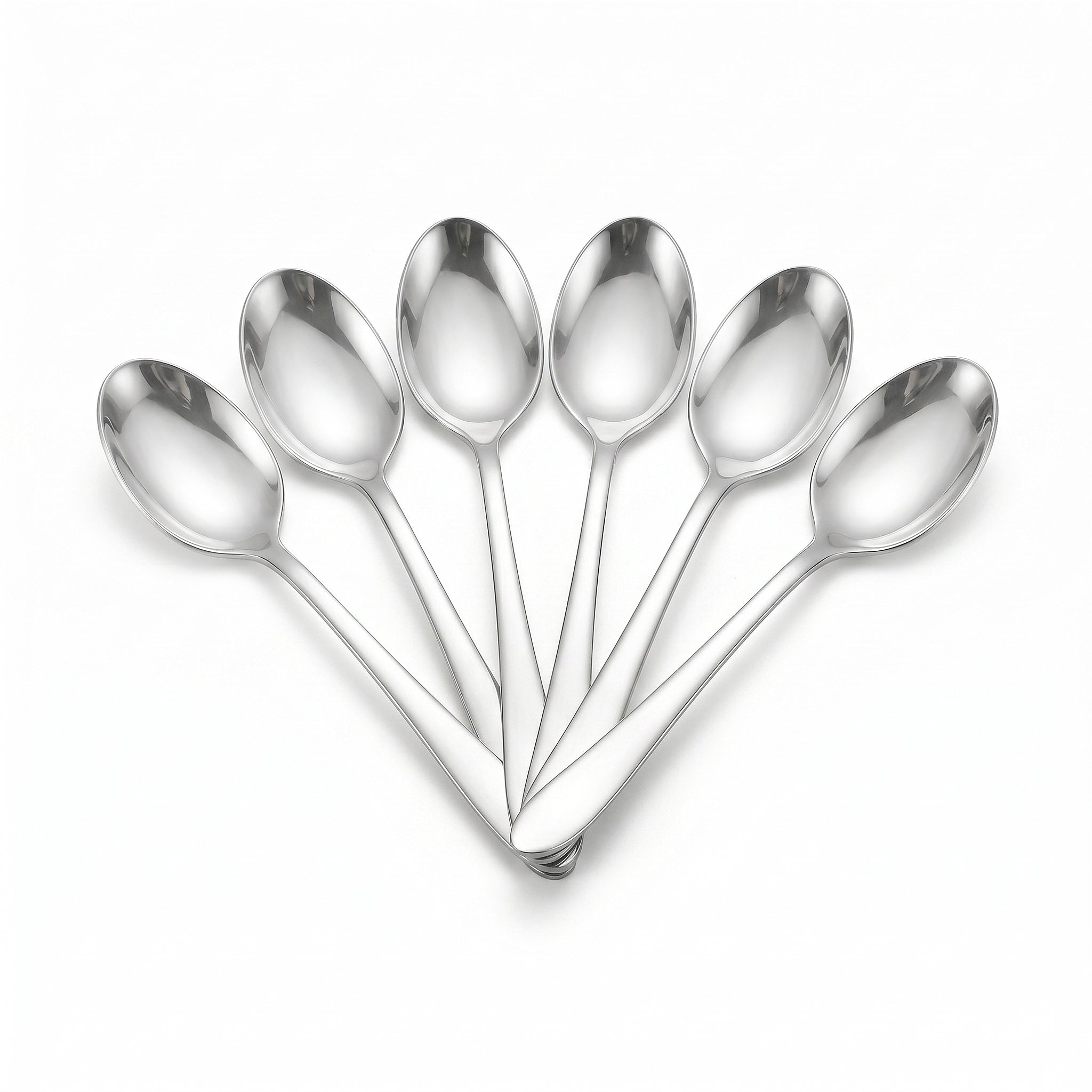 N.H 6-Piece Stainless Steel Silver Table Spoon Set