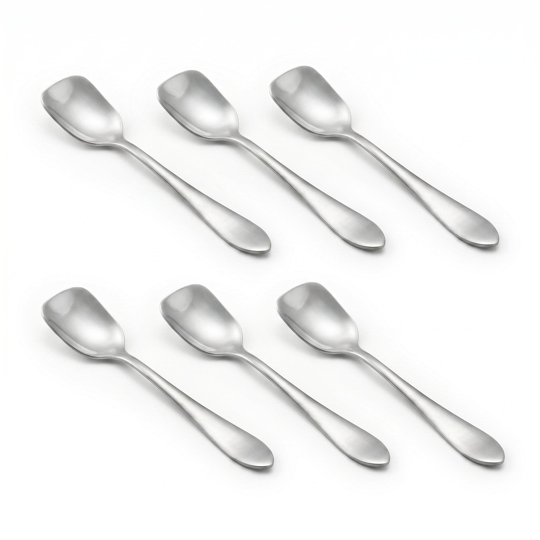 N.H 6-Piece Stainless Steel Silver Sugar Spoon Set