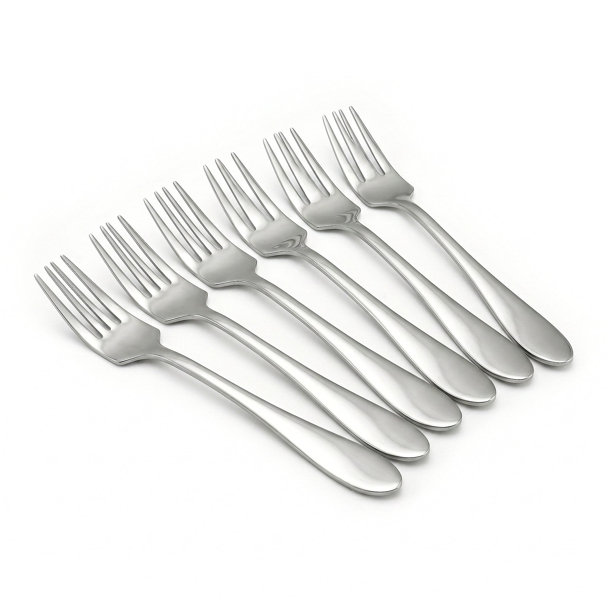 N.H 6-Piece Stainless Steel Silver Baby Fork Set