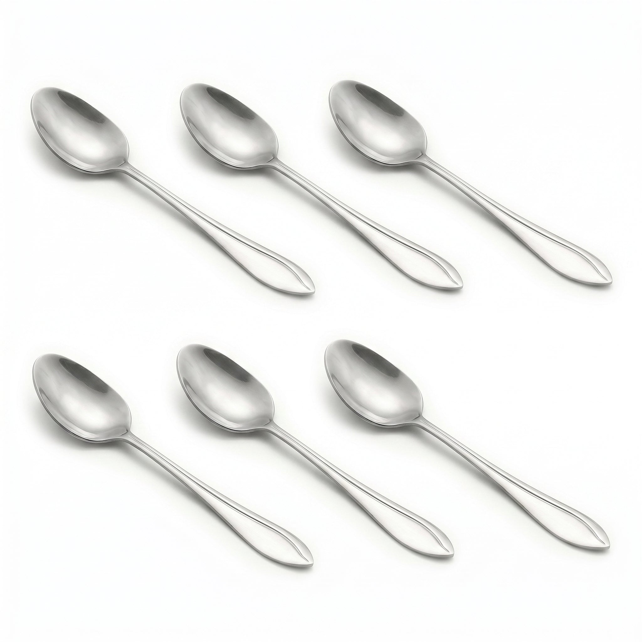 Fish Sandy 6-Piece Stainless Steel Silver Baby Spoon Set