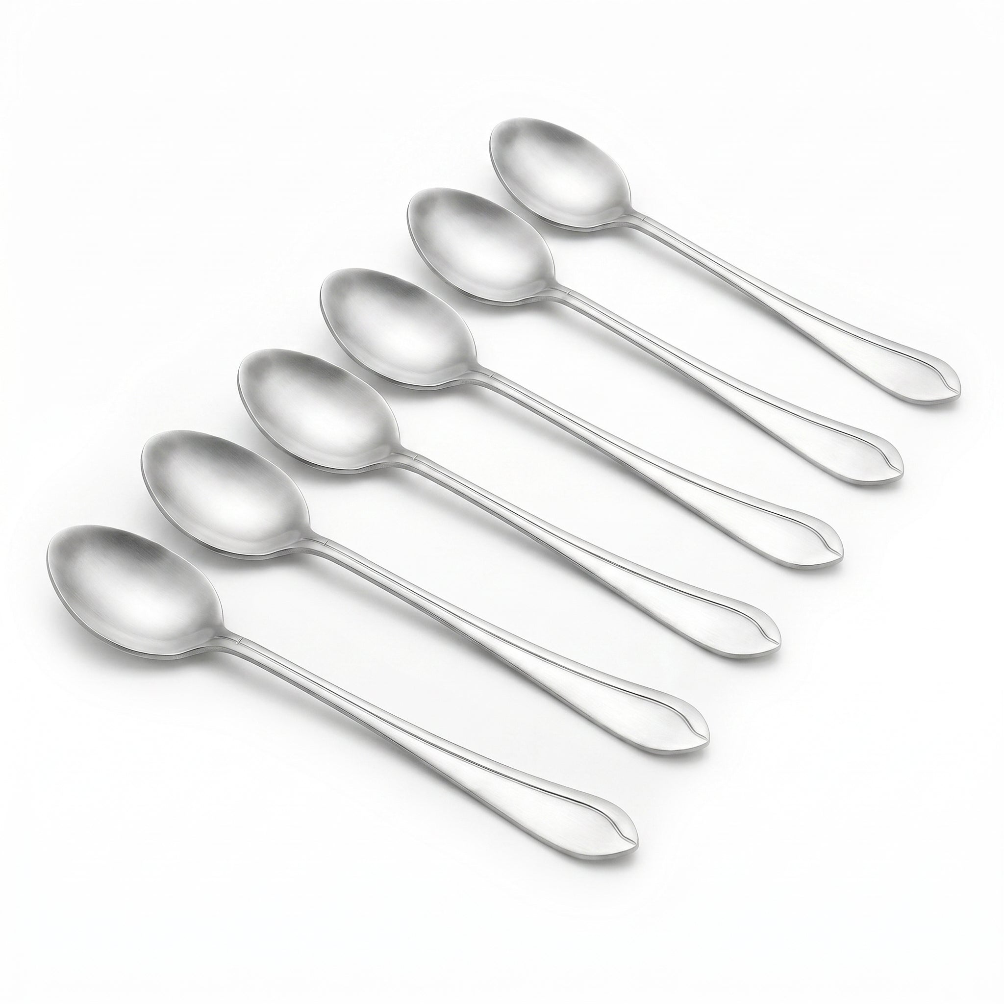 Fish Sandy 6-Piece Stainless Steel Silver Long Tea Spoon Set