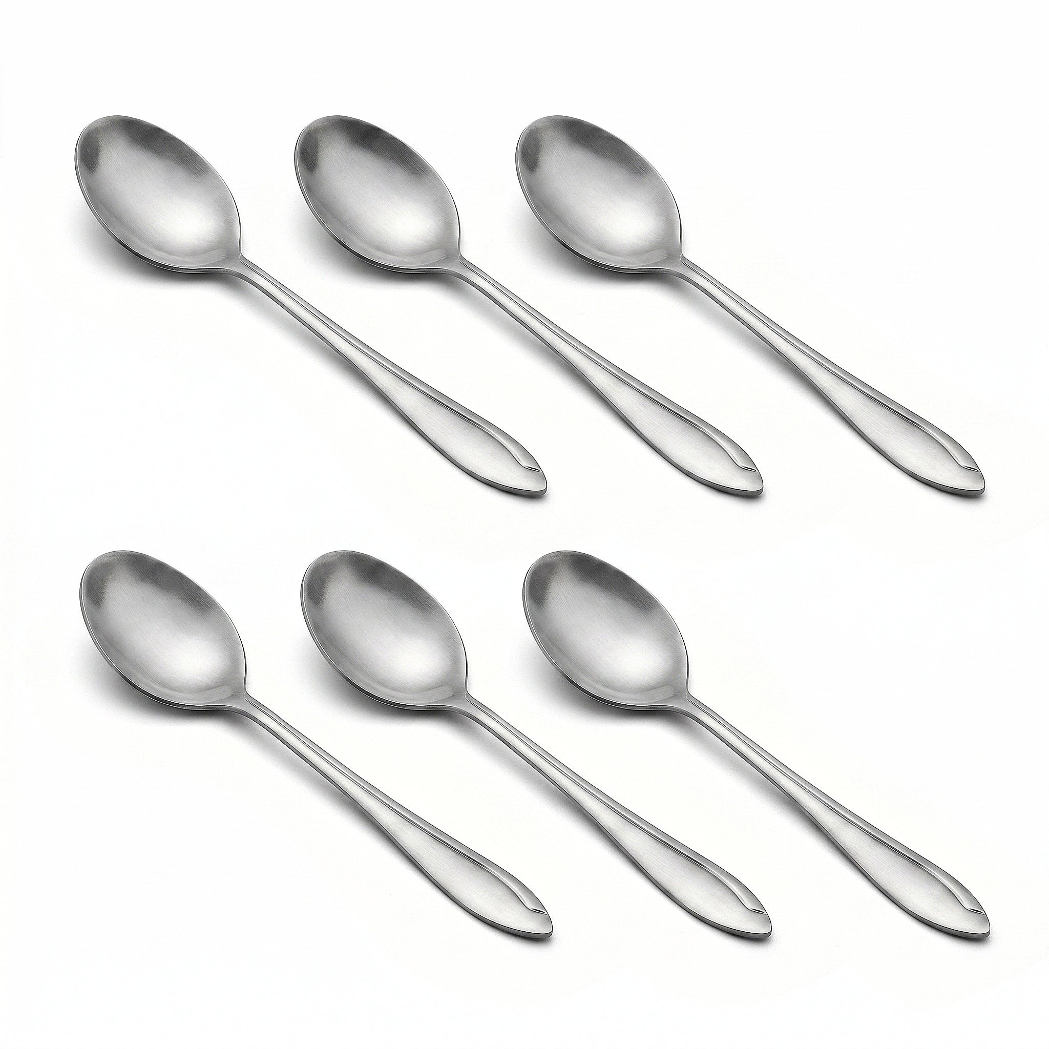 Fish Sandy 6-Piece Stainless Steel Silver Baby Soup Spoon Set