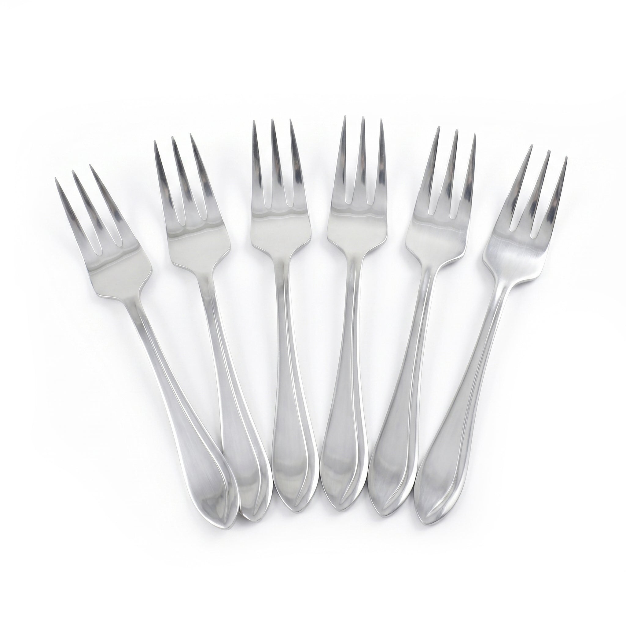 Fish Sandy 6-Piece Stainless Steel Silver Baby Fork Set