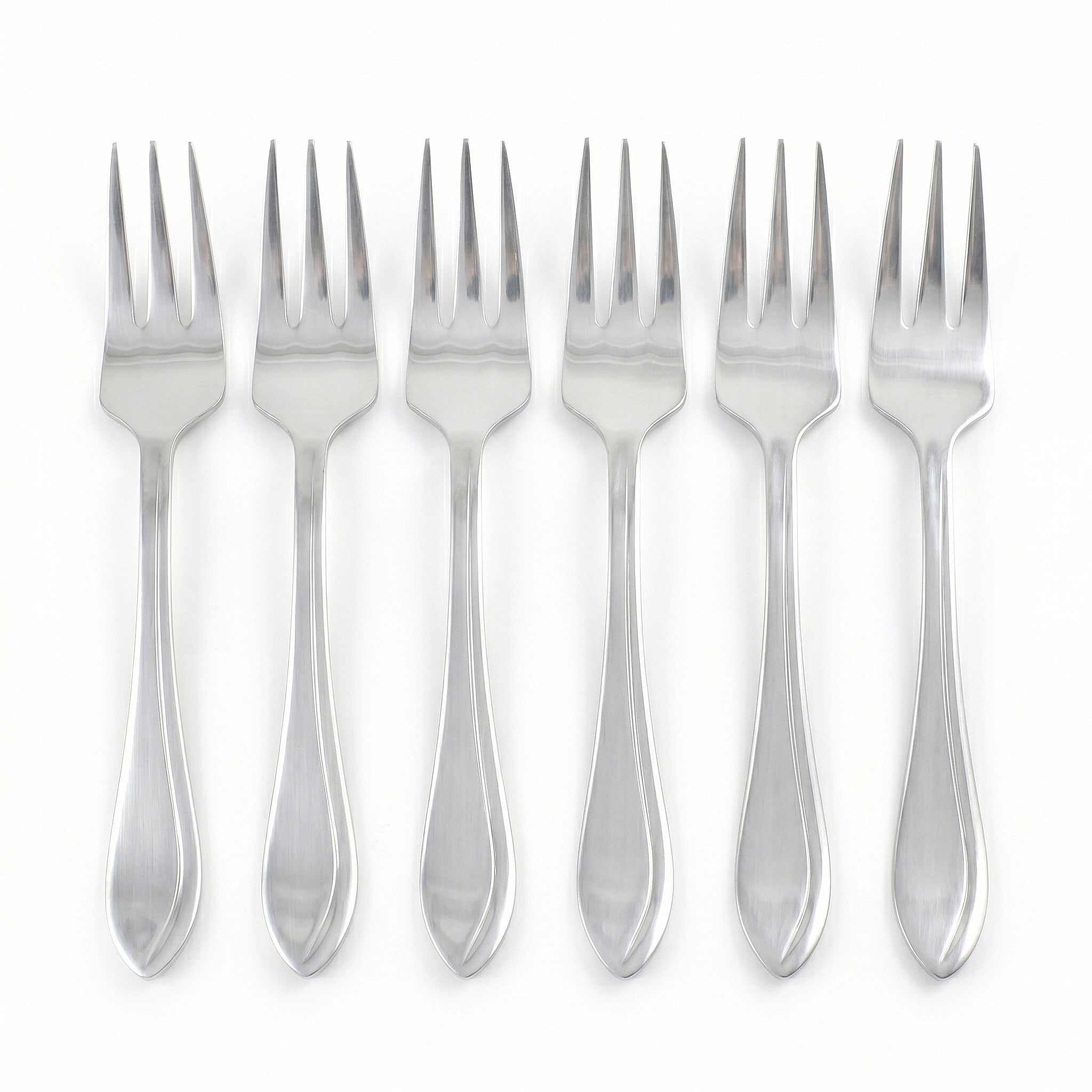 Fish Sandy 6-Piece Stainless Steel Silver Baby Fork Set