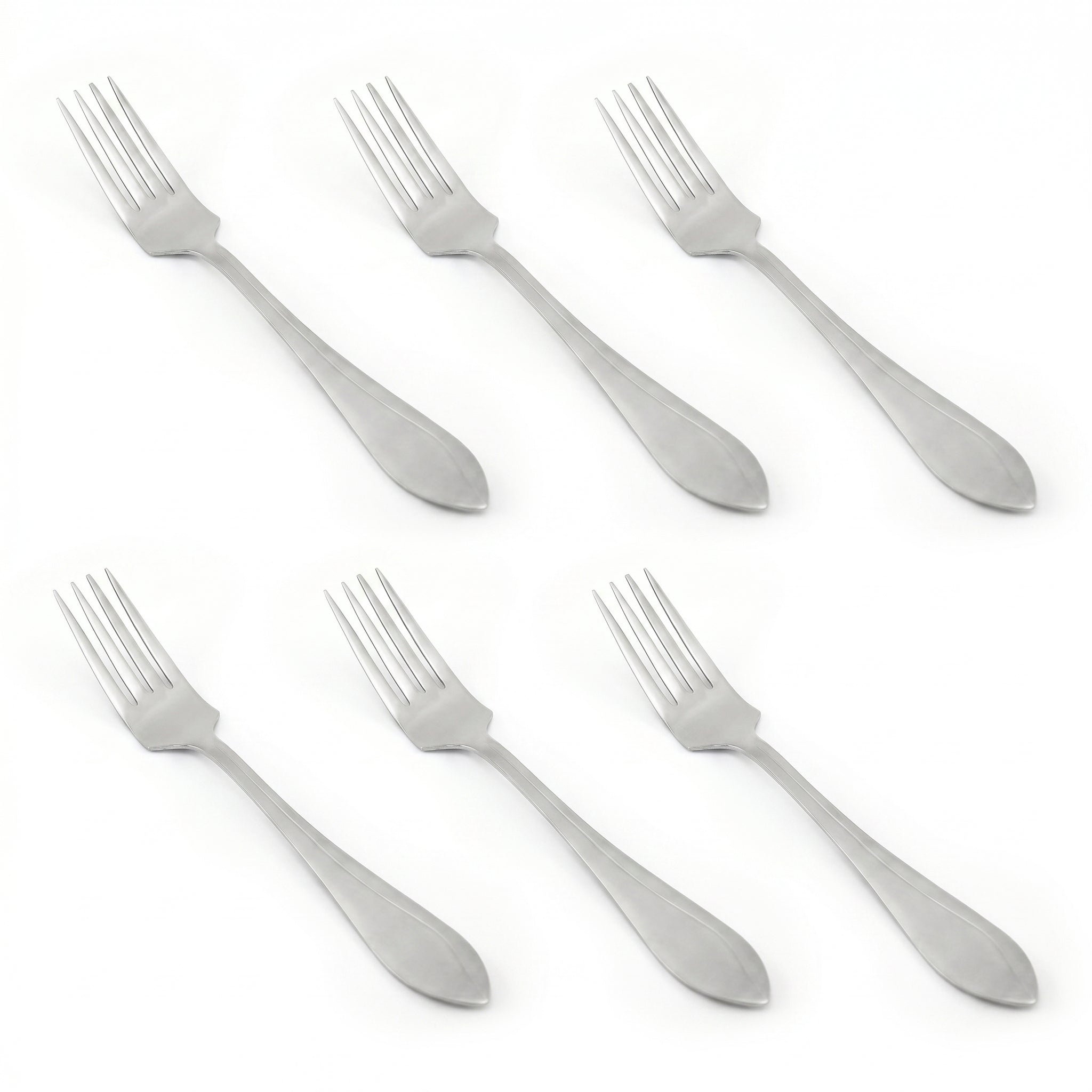 Fish Sandy 6-Piece Stainless Steel Silver Table Fork Set