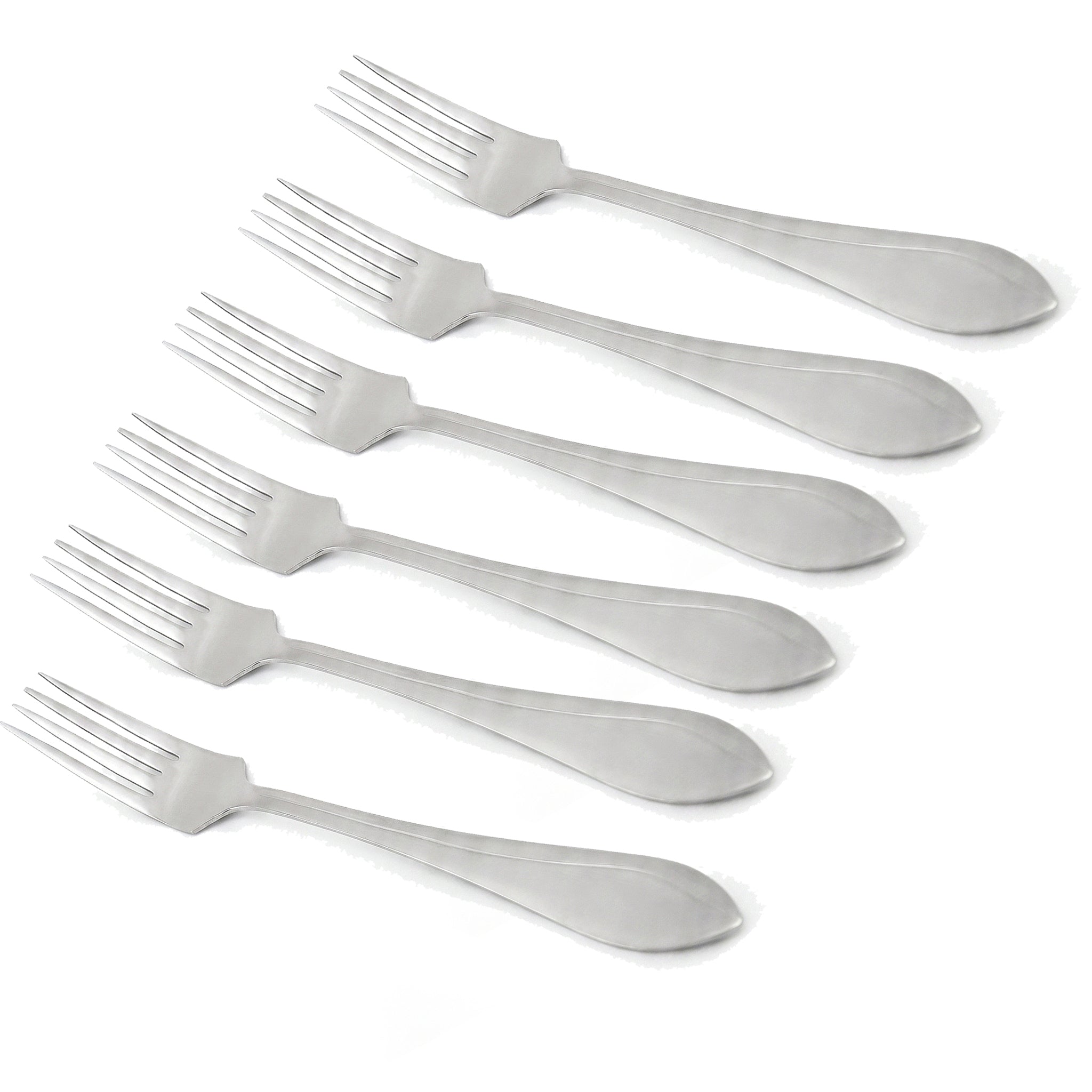 Fish Sandy 6-Piece Stainless Steel Silver Table Fork Set
