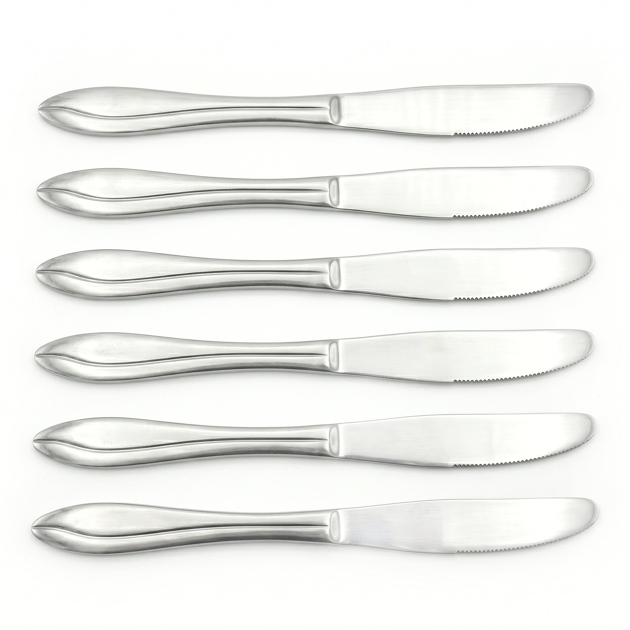 Fish Sandy 6-Piece Stainless Steel Silver Table Knife Set