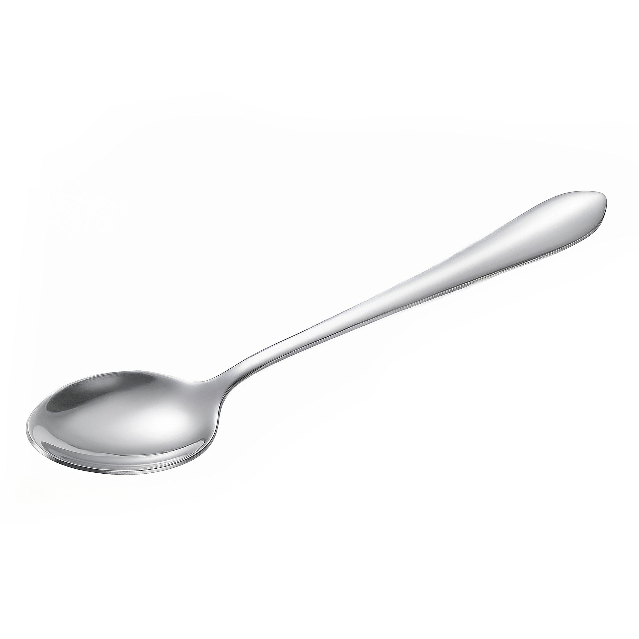 Mirror Polish 6-Piece Stainless Steel Silver Long Tea Spoon Set