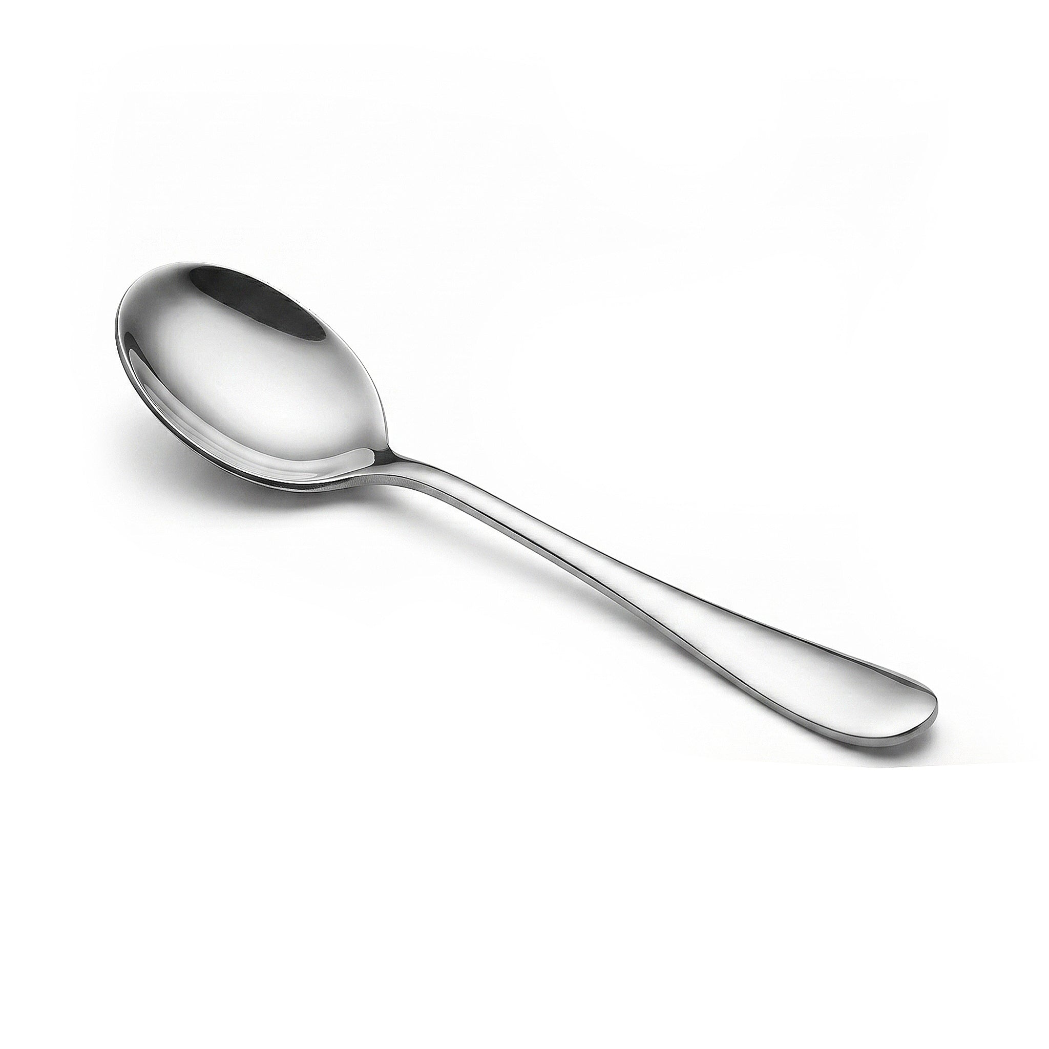 Mirror Polish 6-Piece Stainless Steel Silver Baby Soup Spoon Set
