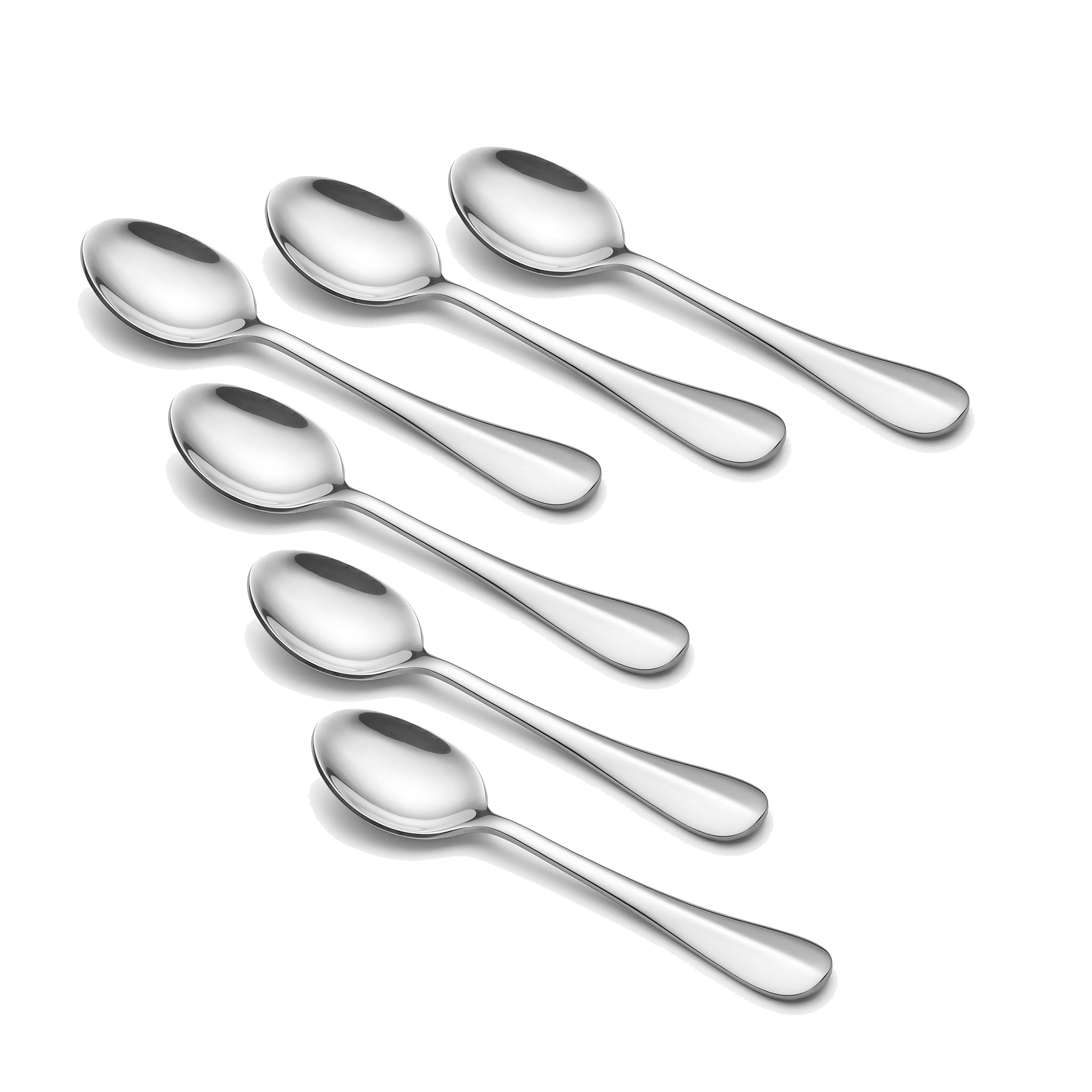 Omega 6-Piece Stainless Steel Silver Tea Spoon Set