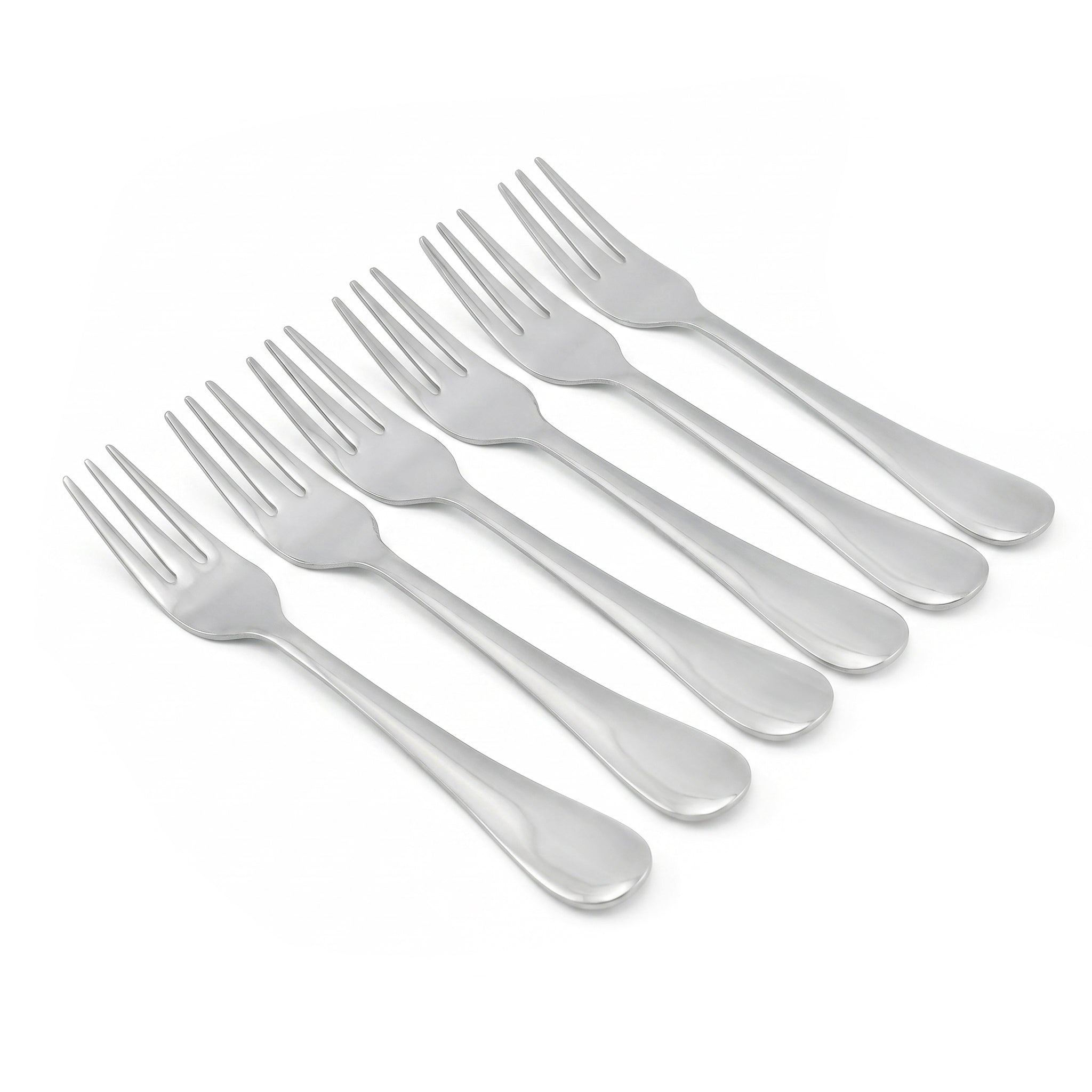 Omega 6-Piece Stainless Steel Silver Baby Fork Set