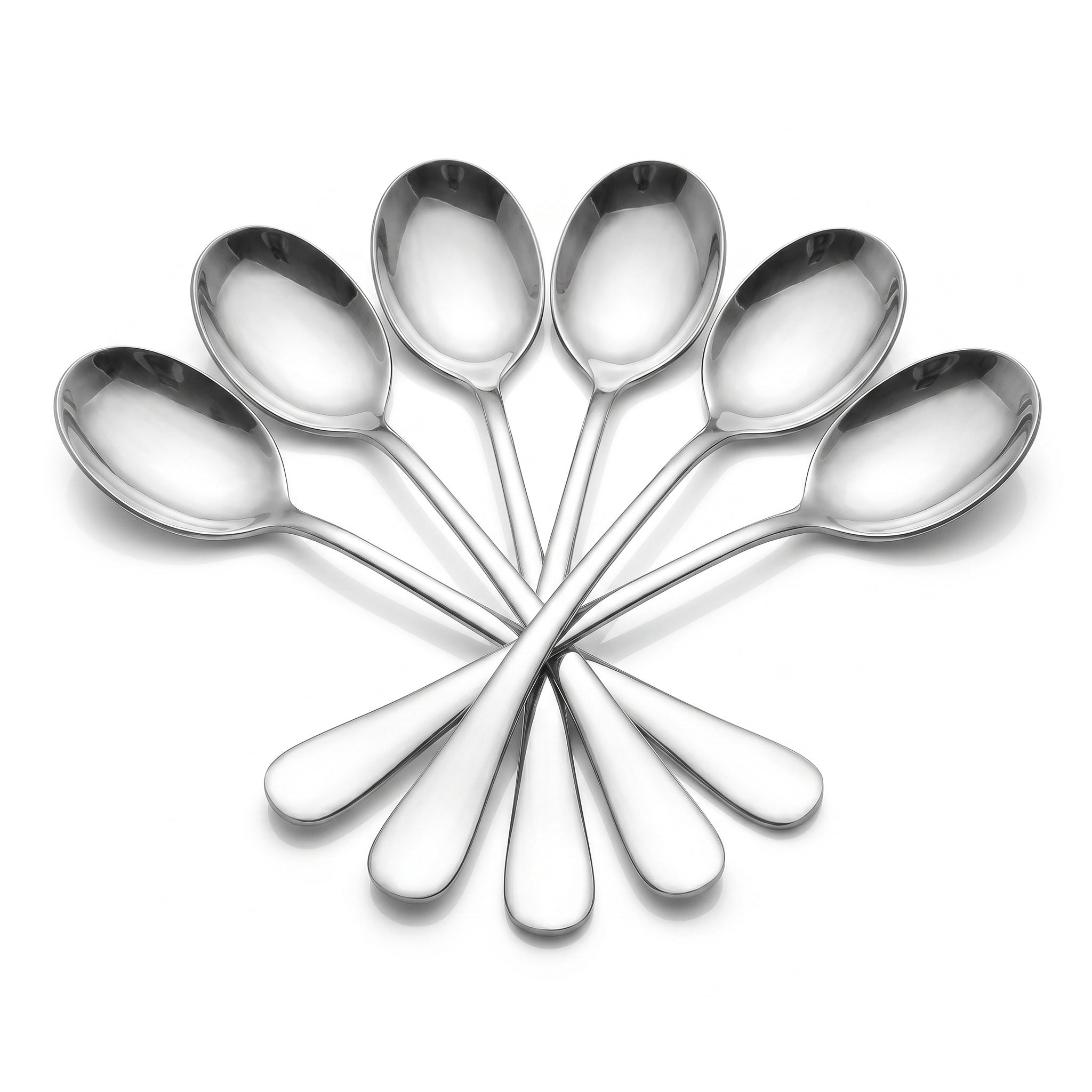 Omega 6-Piece Stainless Steel Silver Table Spoon Set