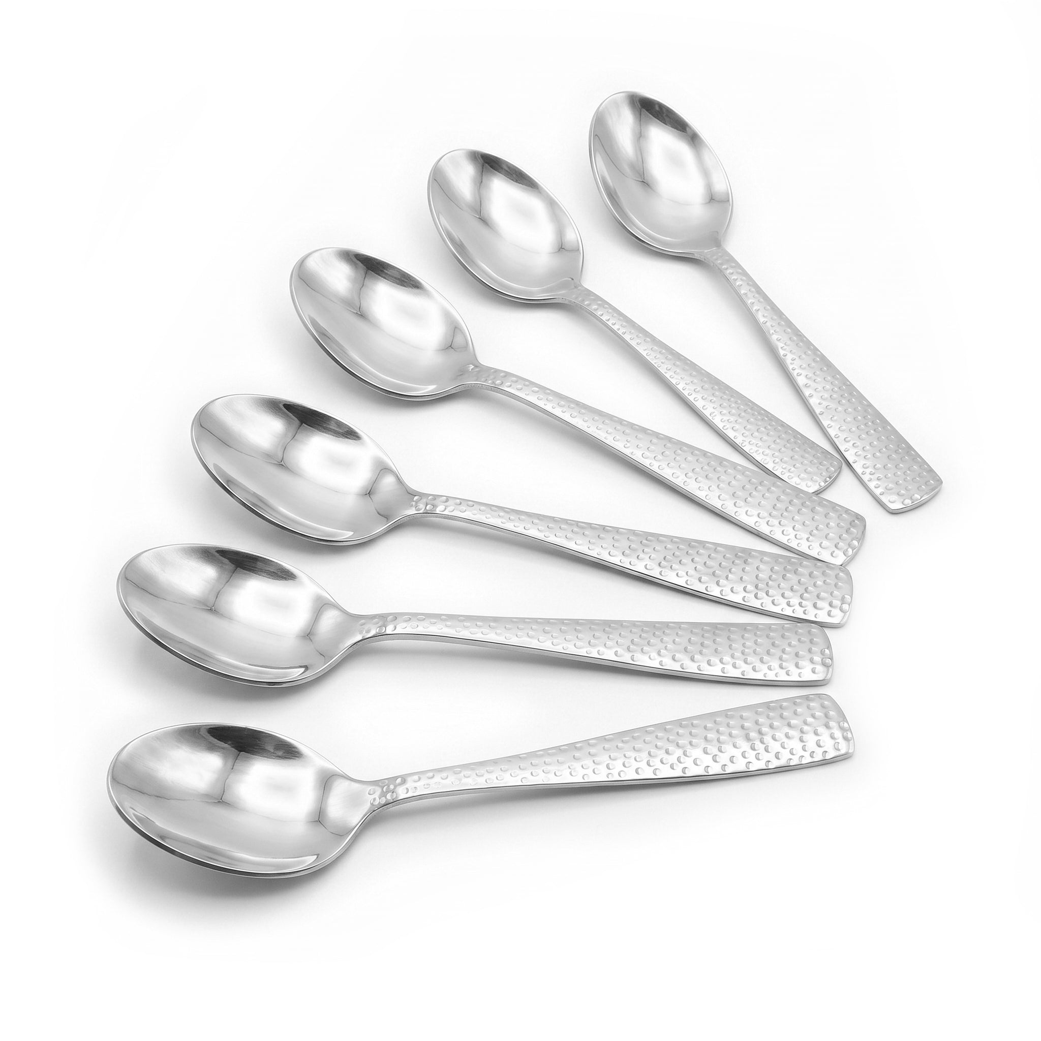 Humbur 6-Piece Stainless Steel Silver Tea Spoon Set