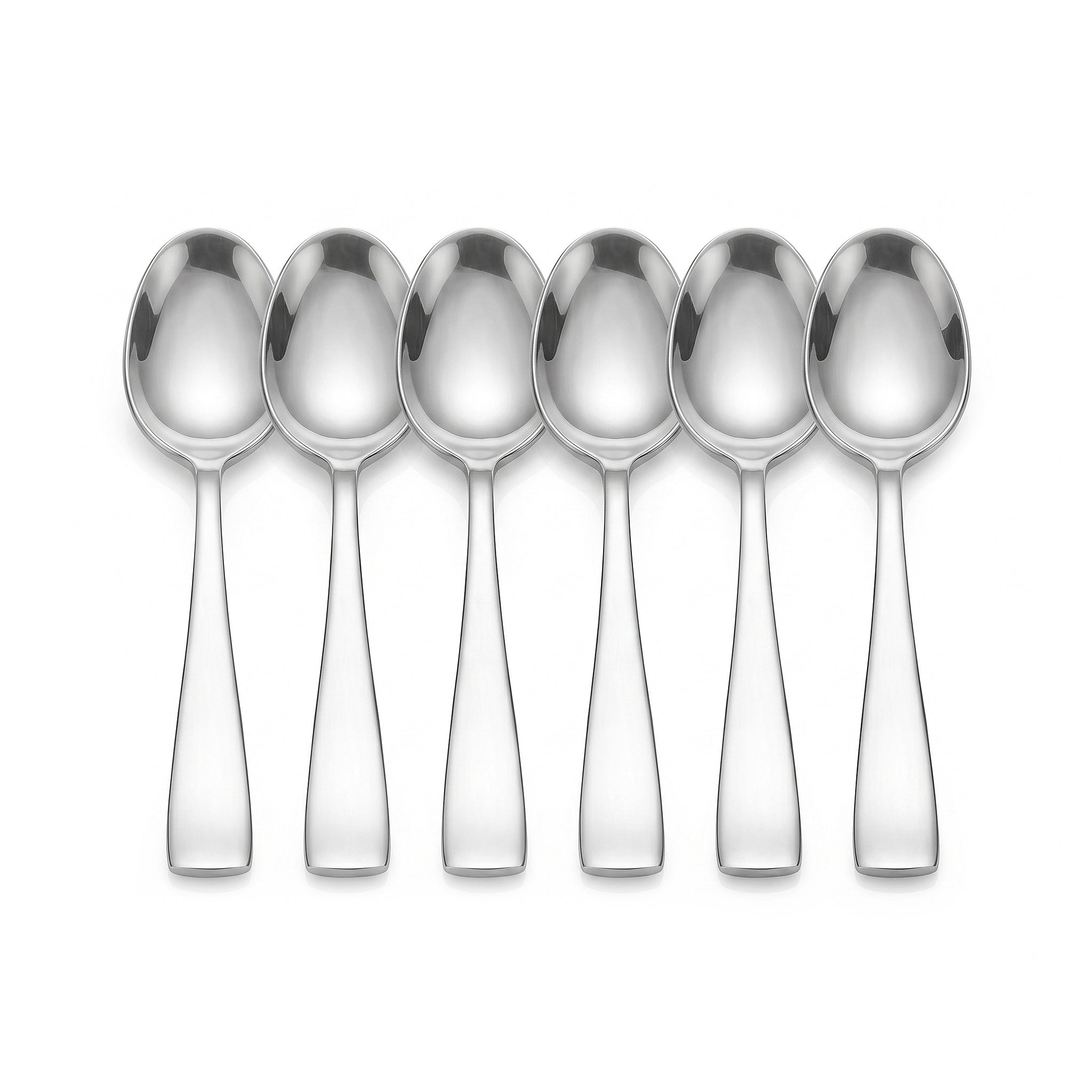 Polish 6-Piece Stainless Steel Silver Tea Spoon Set