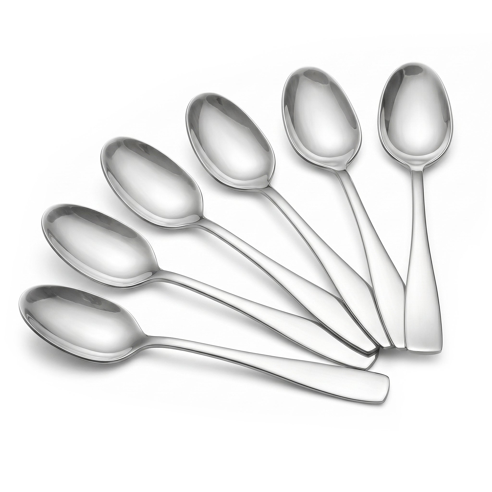 Polish 6-Piece Stainless Steel Silver Table Spoon Set