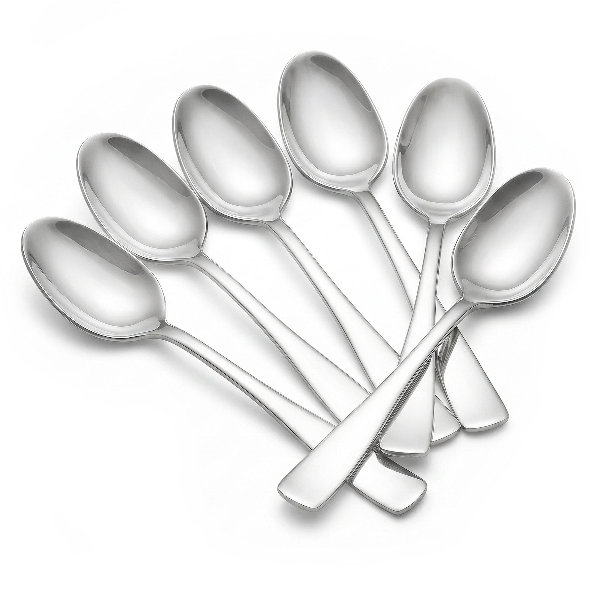 Polish 6-Piece Stainless Steel Silver Table Spoon Set