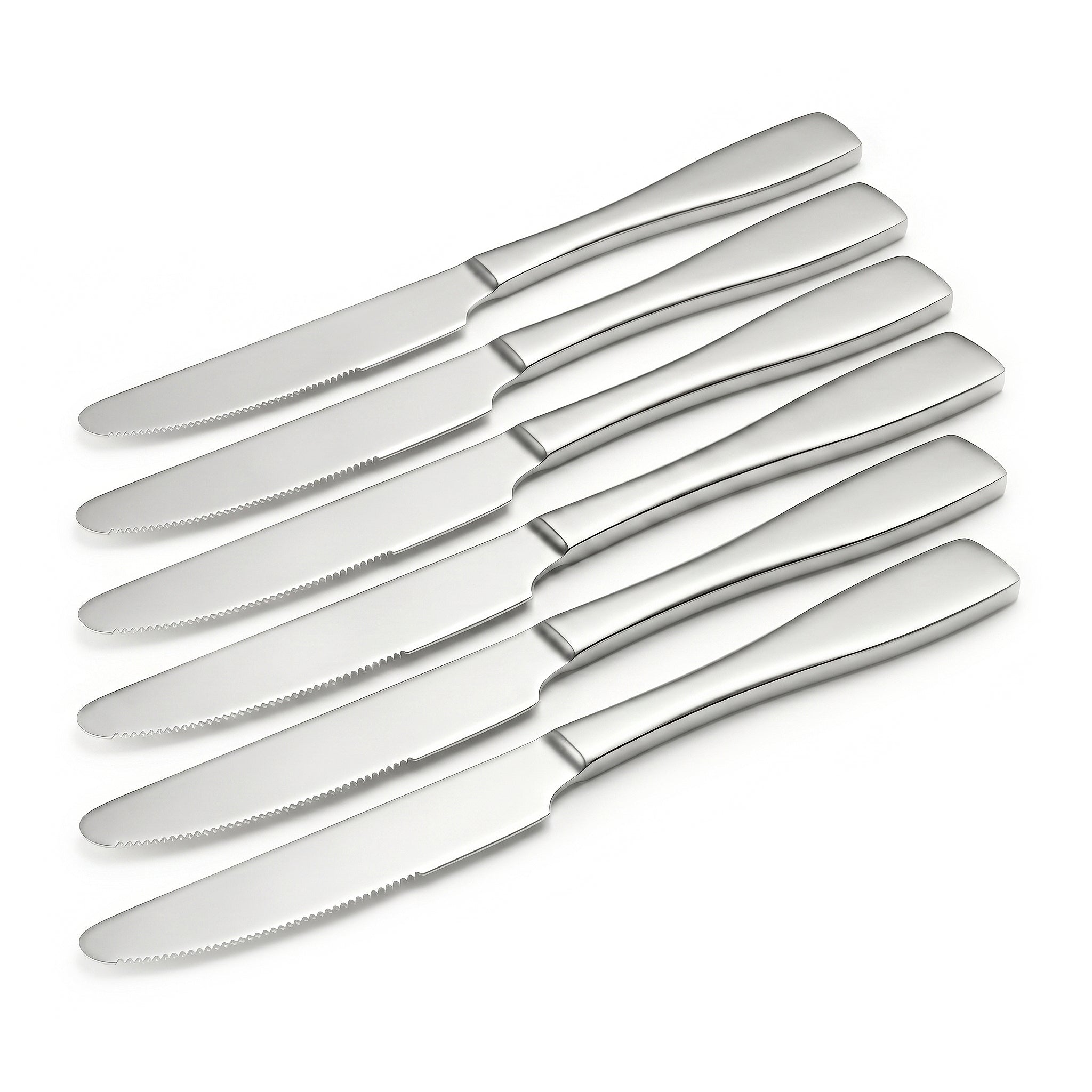 Polish 6-Piece Stainless Steel Silver Table Knife Set