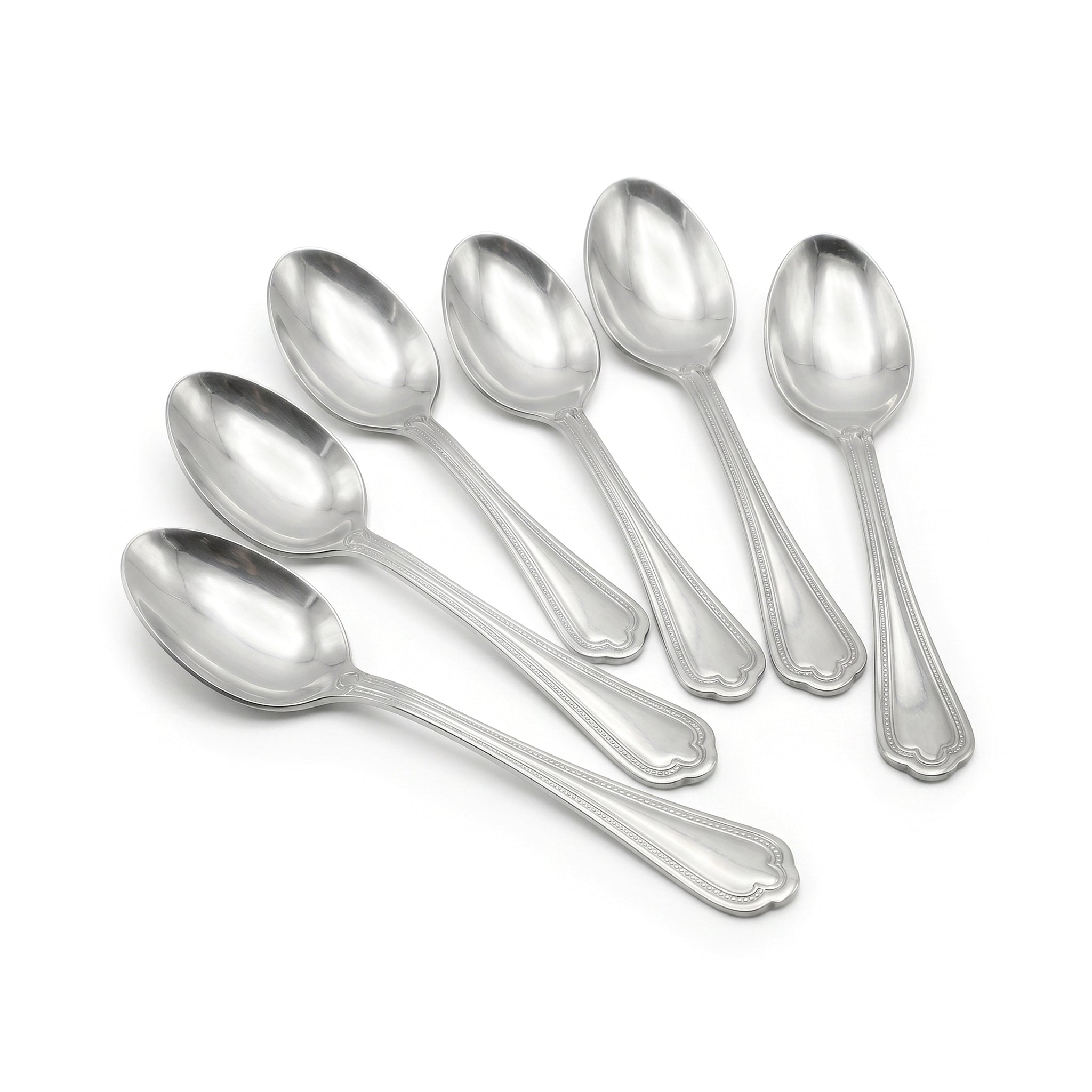 Moon 6-Piece Stainless Steel Silver Baby Spoon Set