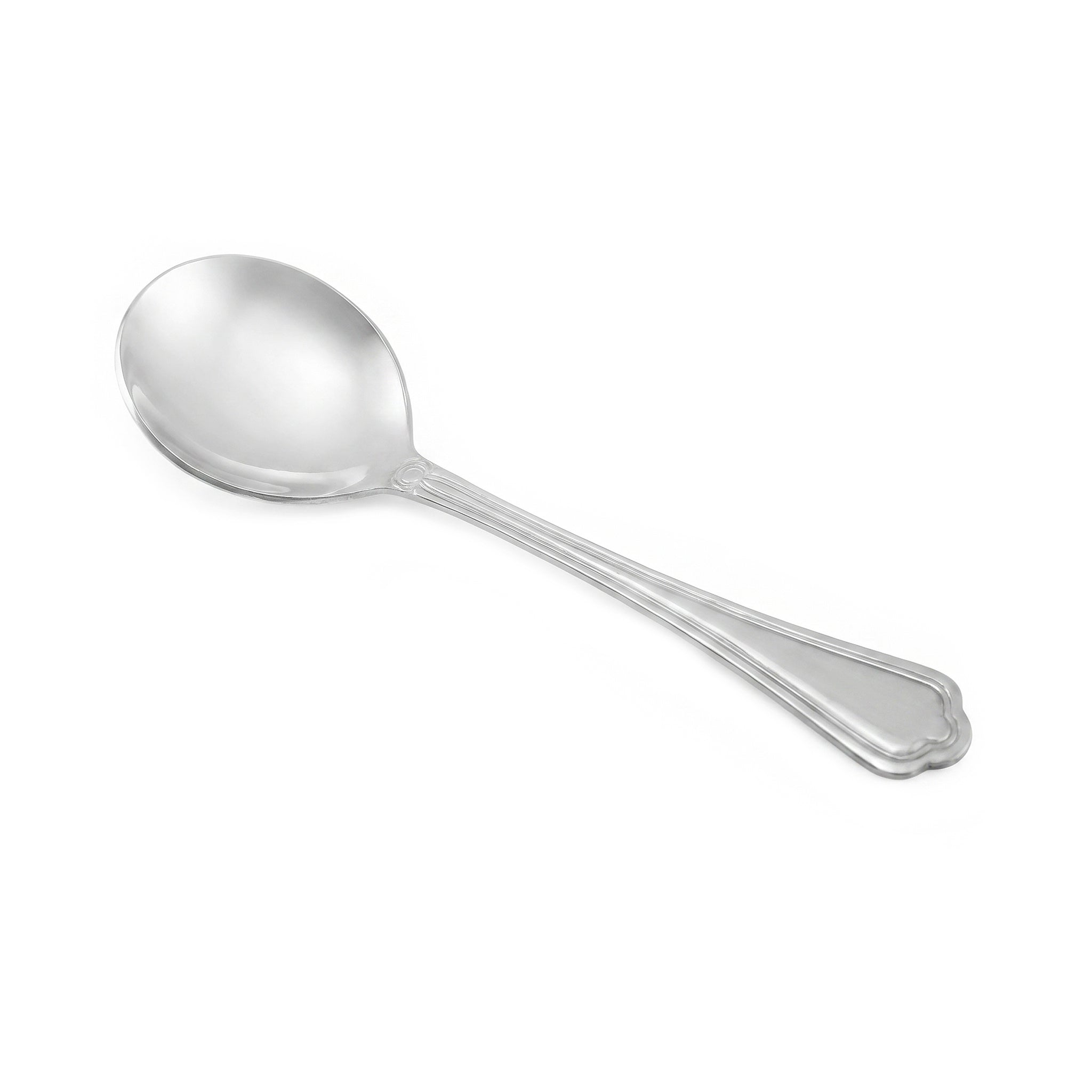 Moon 6-Piece Stainless Steel Silver Table Soup Spoon Set