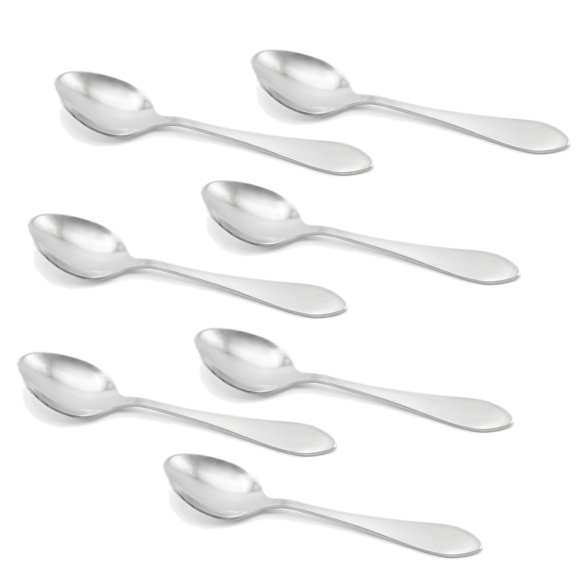 H.D 6-PIece Stainless Steel Silver Tea Spoon Set