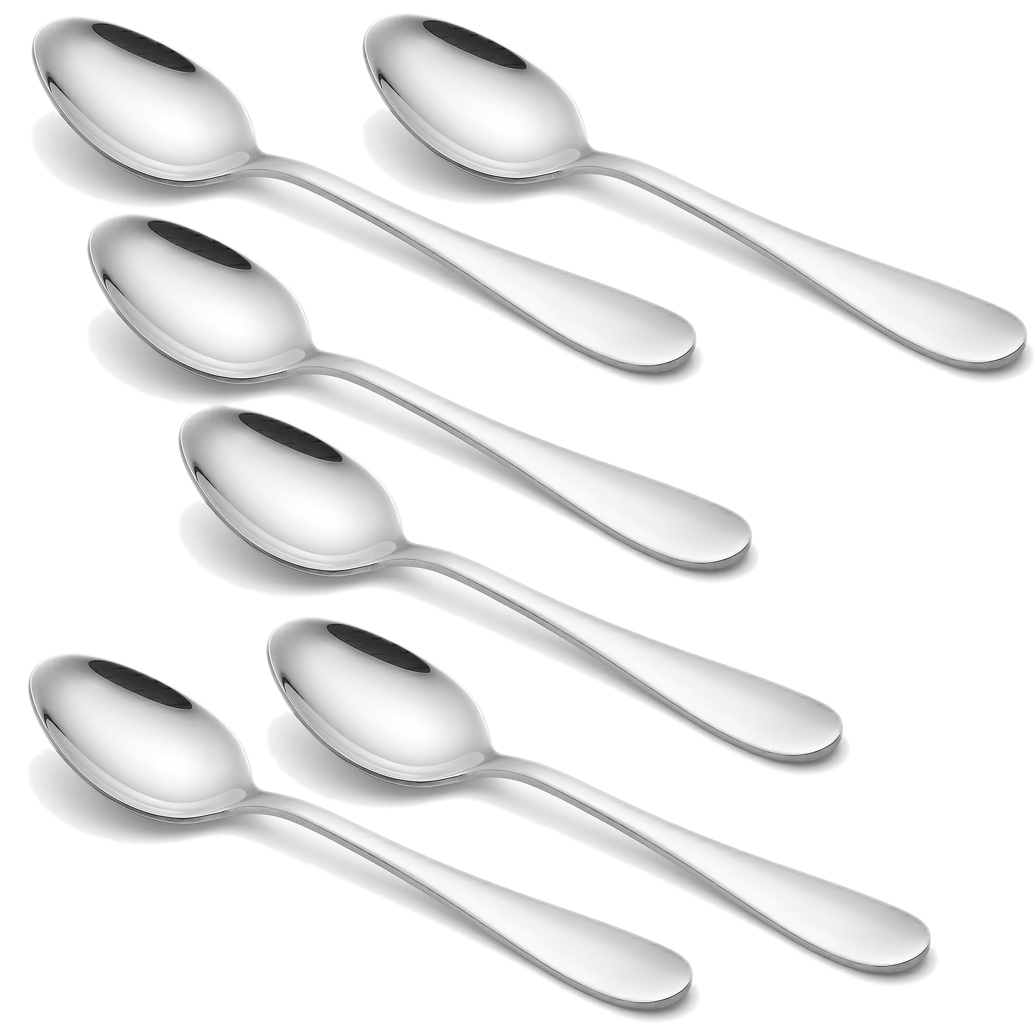 H.D 6-PIece Stainless Steel Silver Baby Spoon Set