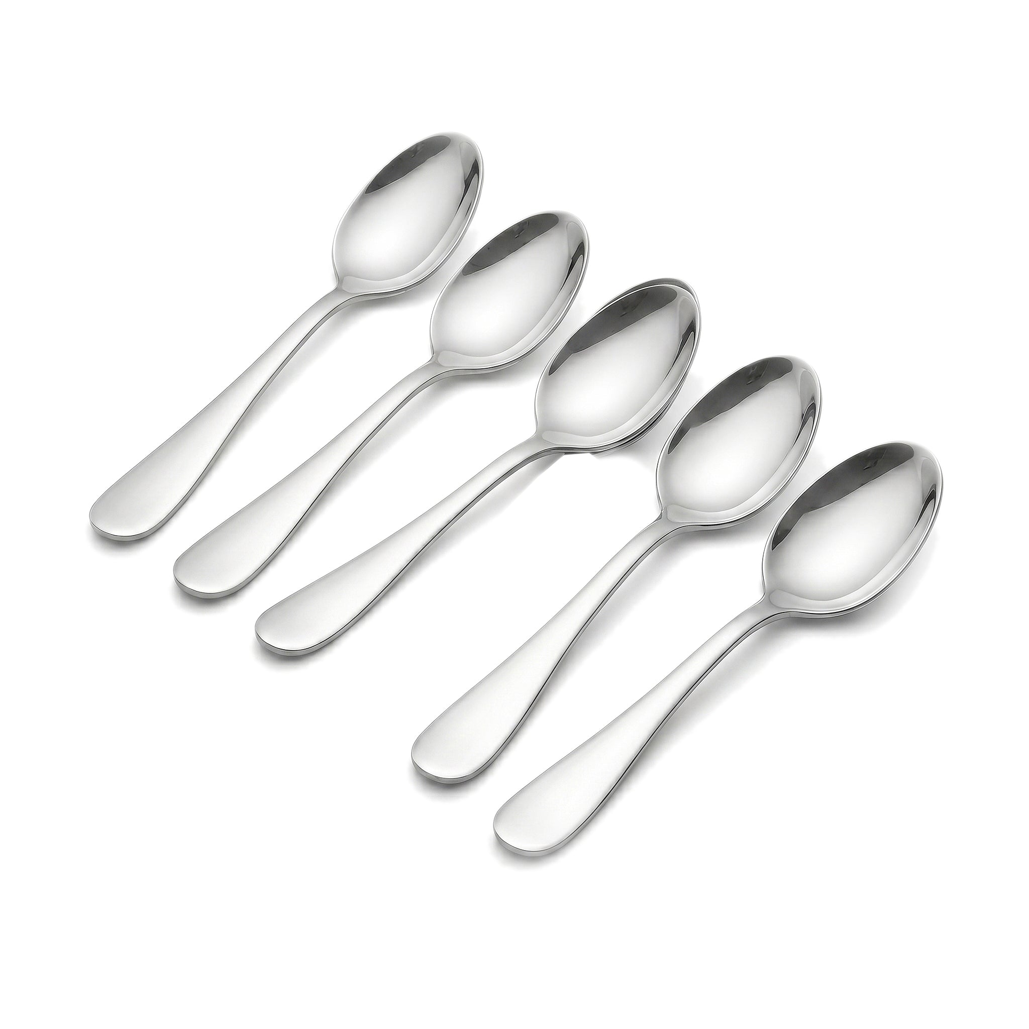 H.D 6-PIece Stainless Steel Silver Baby Spoon Set