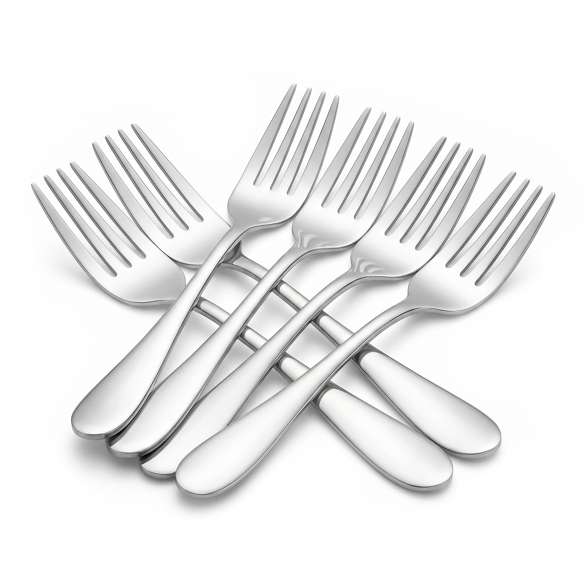 H.D 6-Piece Stainless Steel Silver Table Fork Set