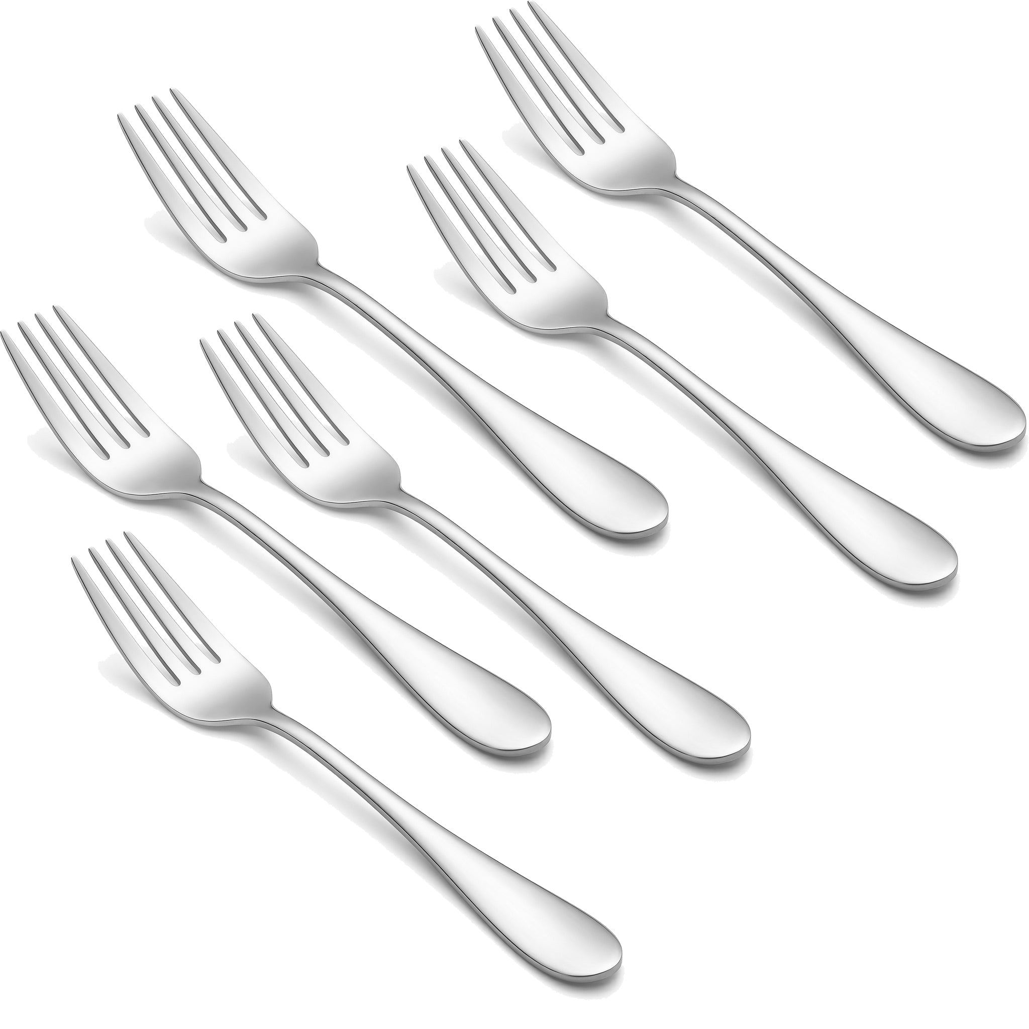 H.D 6-Piece Stainless Steel Silver Table Fork Set