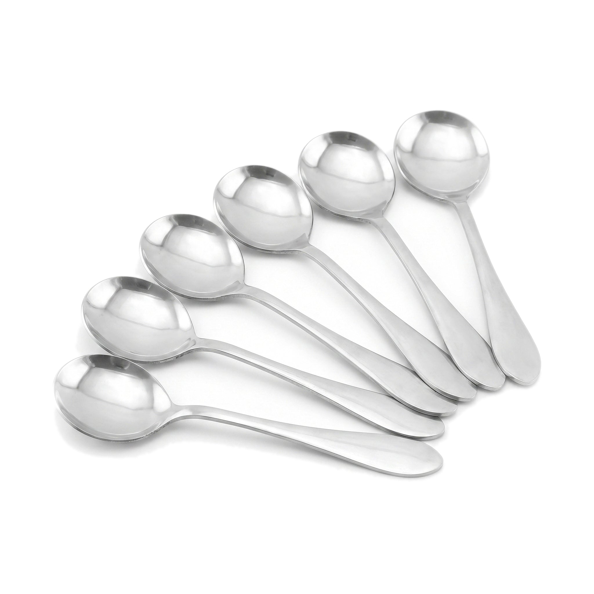 H.D 6-Piece Stainless Steel Silver Baby Soup Spoon Set