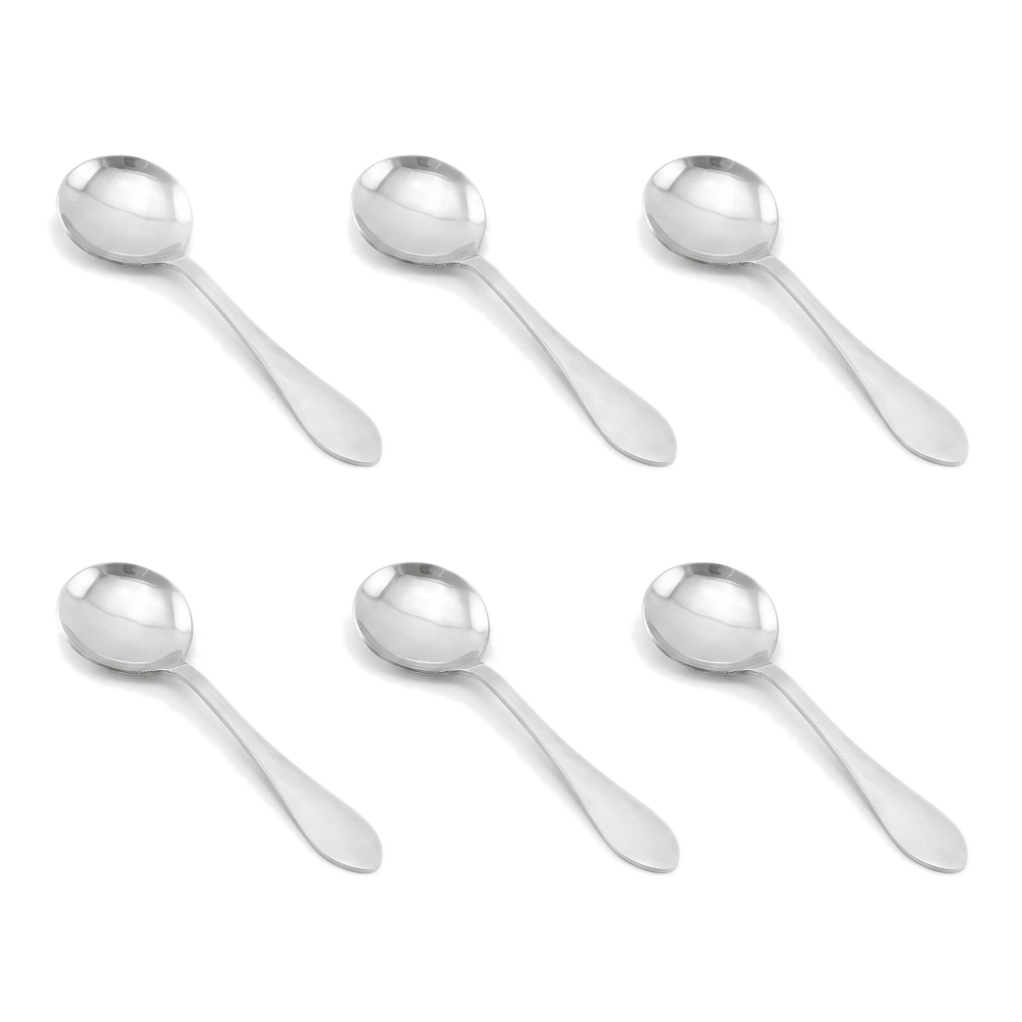 H.D 6-Piece Stainless Steel Silver Baby Soup Spoon Set