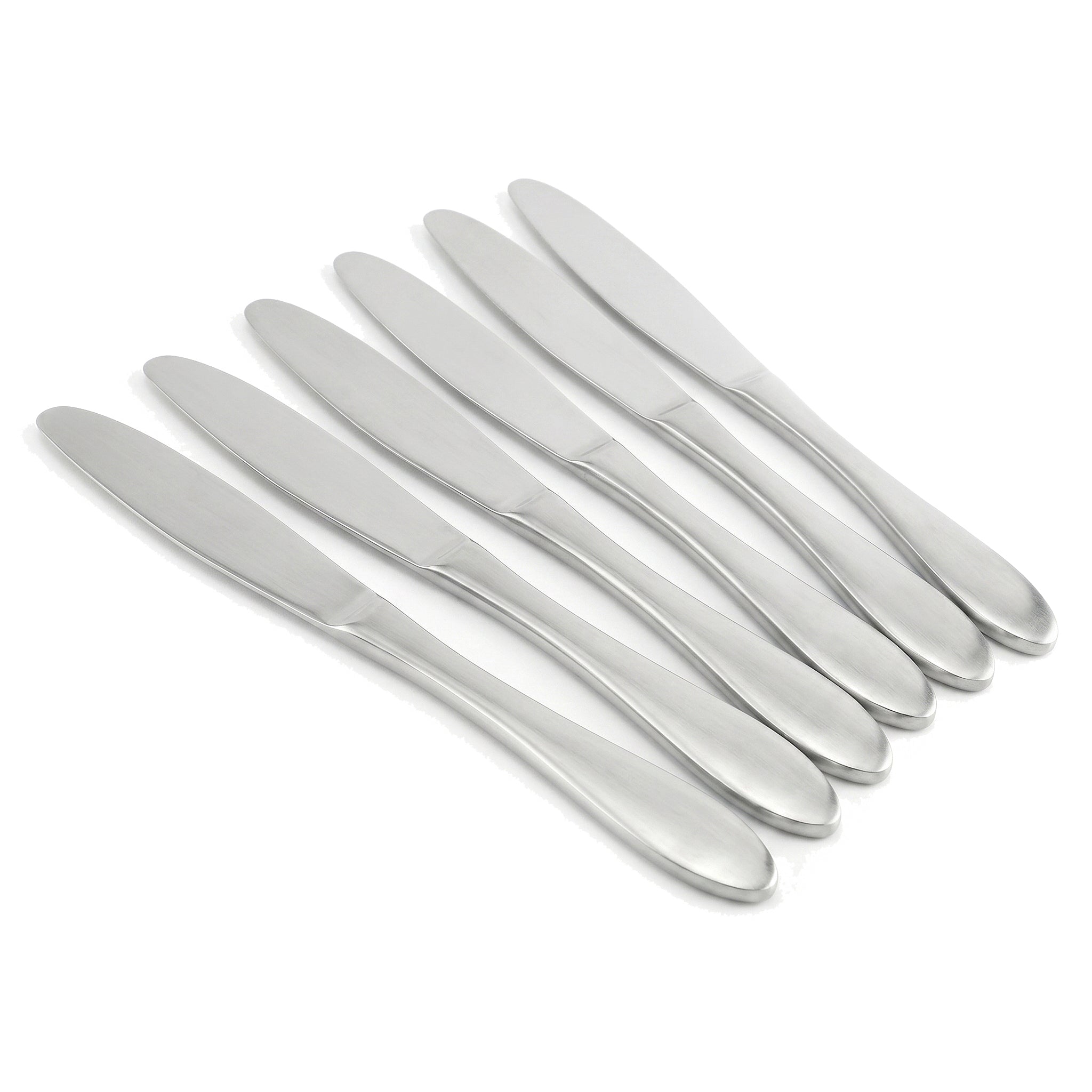 H.D 6-Piece Stainless Steel Silver Table Knife Set