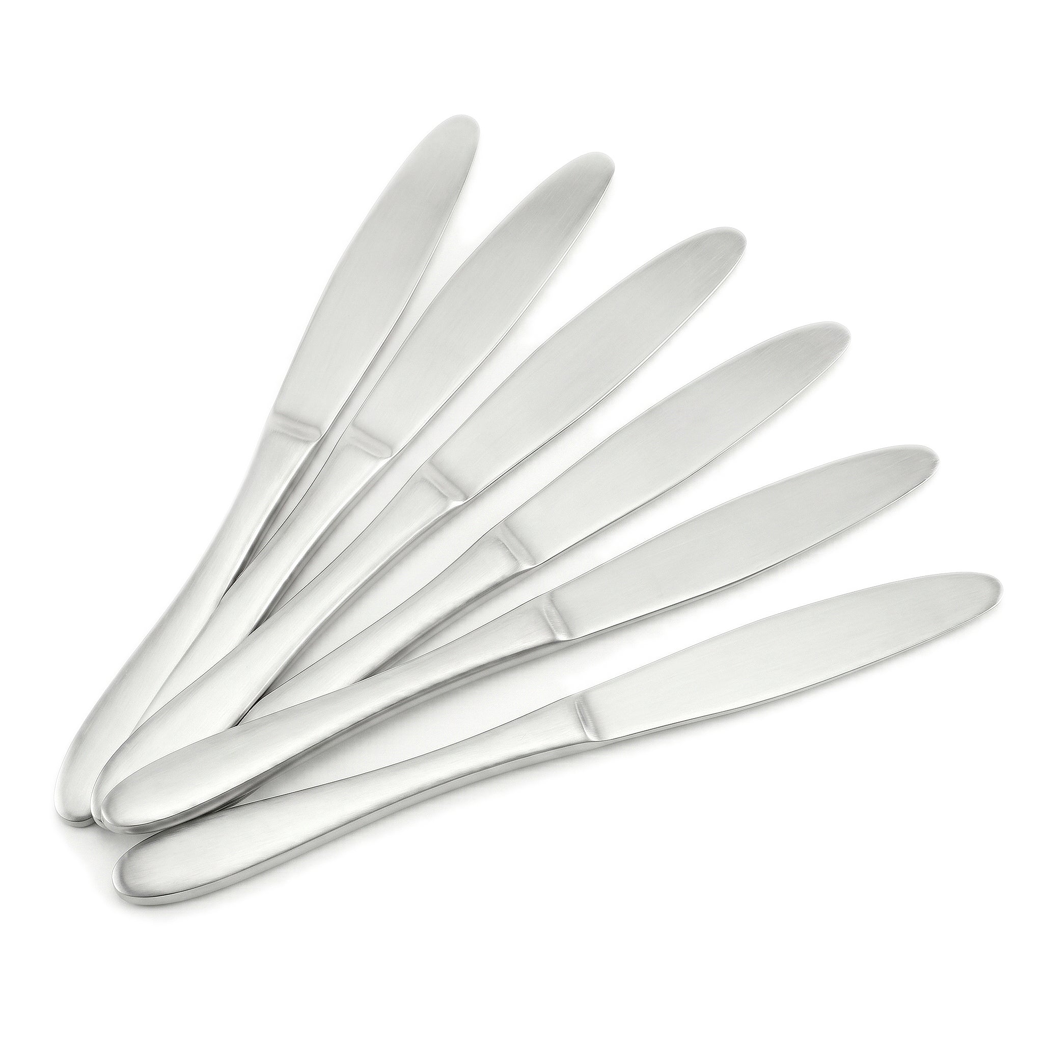 H.D 6-Piece Stainless Steel Silver Table Knife Set