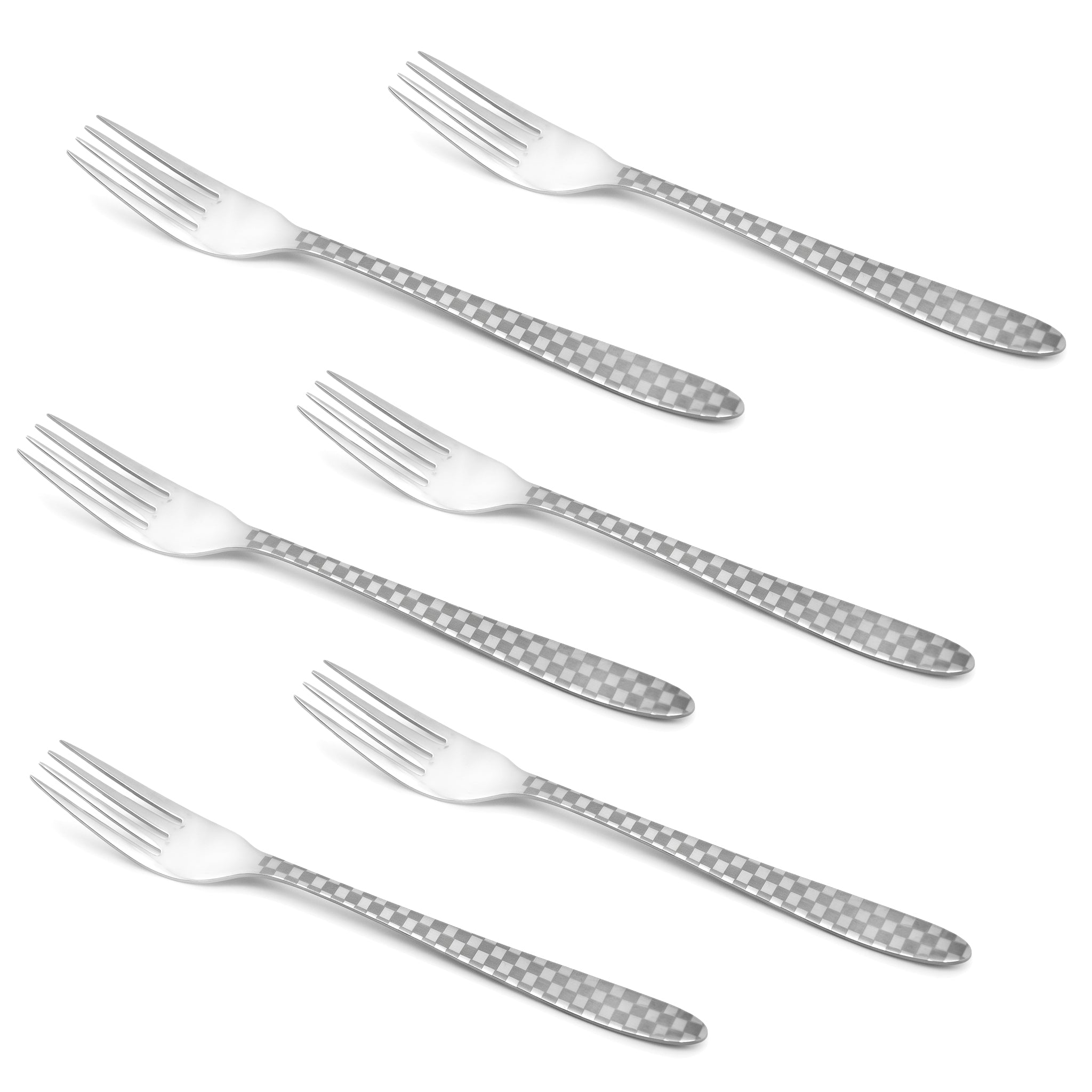 Lazer One 6-Piece Stainless Steel Silver Table Fork Set