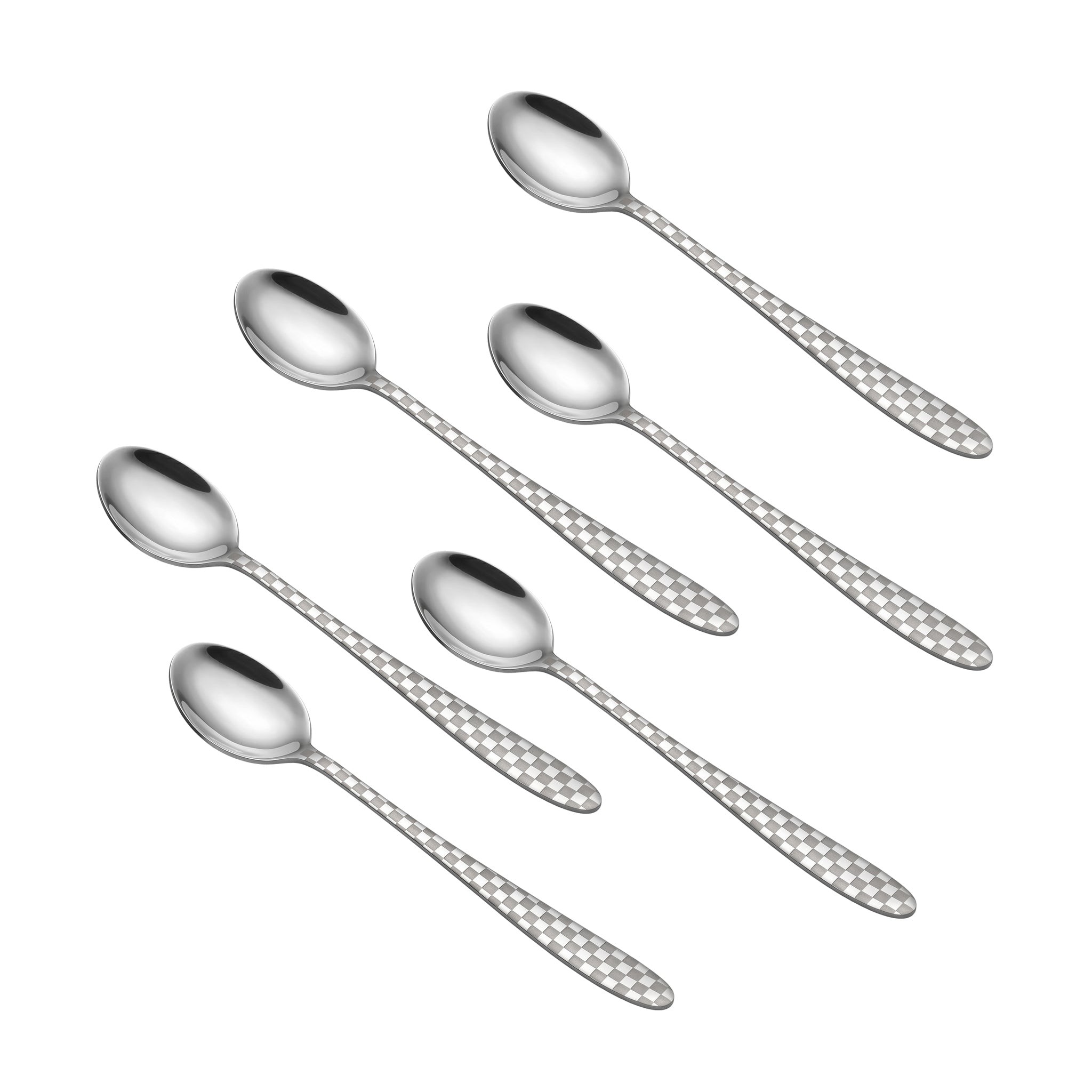 Lazer One 6-Piece Stainless Steel Silver Long Tea Spoon Set