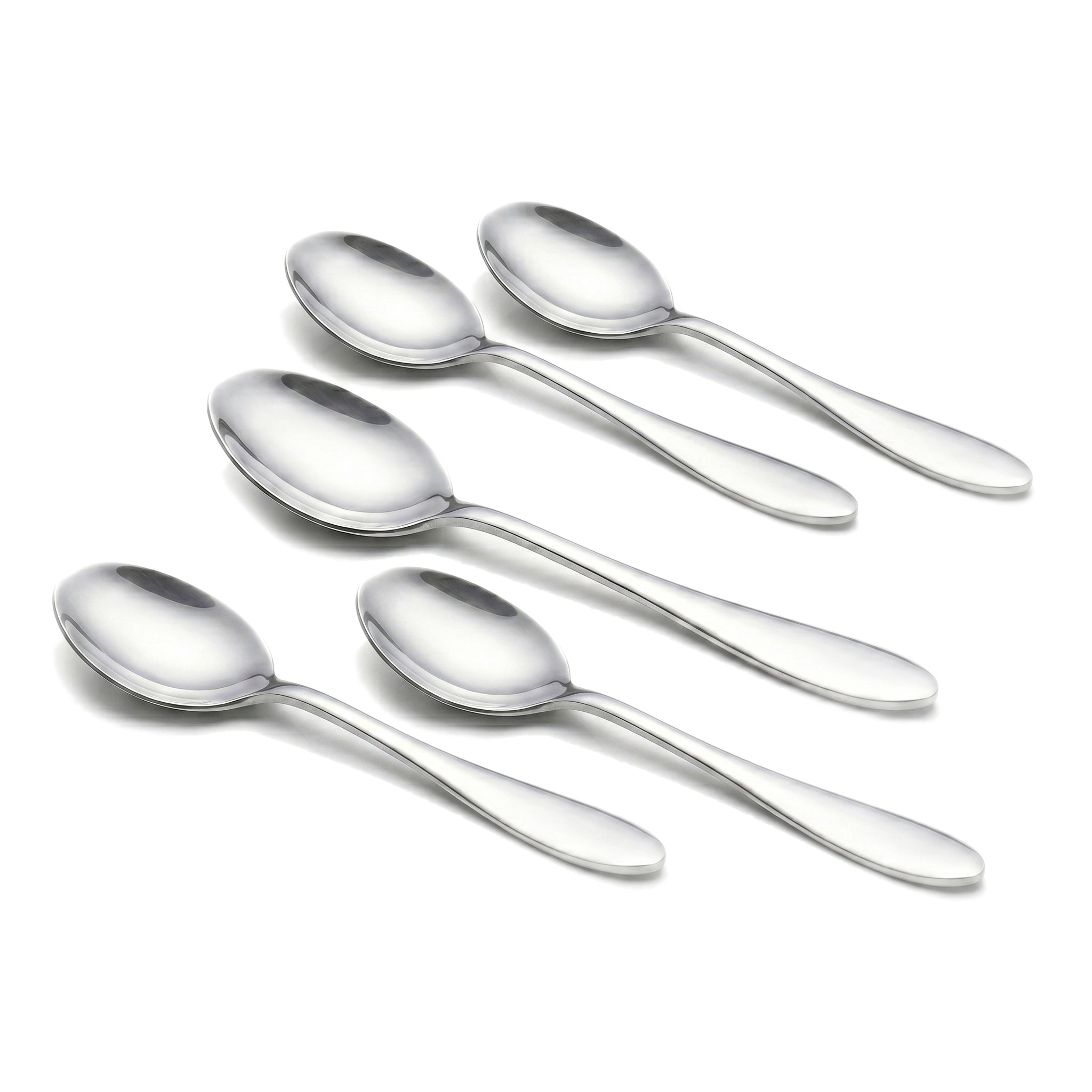 H.P 6-Piece Stainless Steel Silver Tea Spoon Set