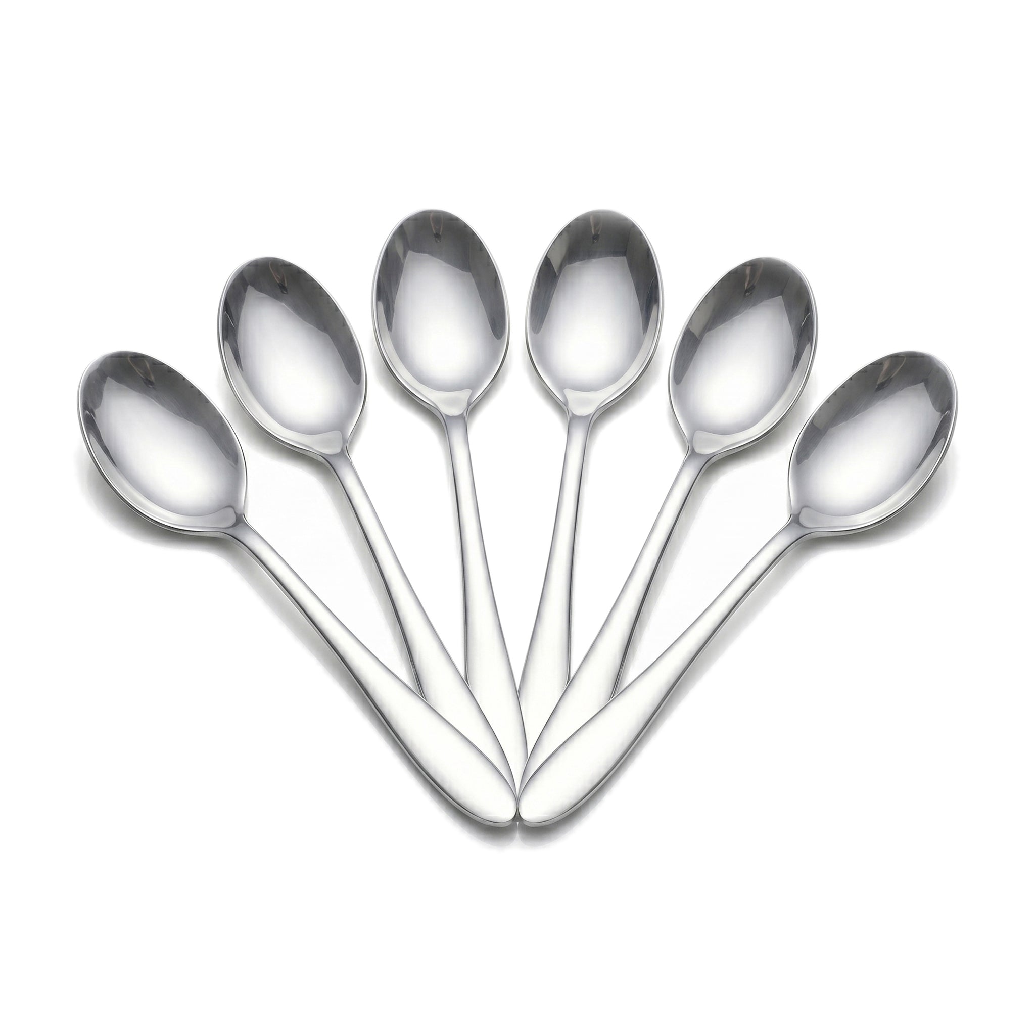 H.P 6-Piece Stainless Steel Silver Tea Spoon Set