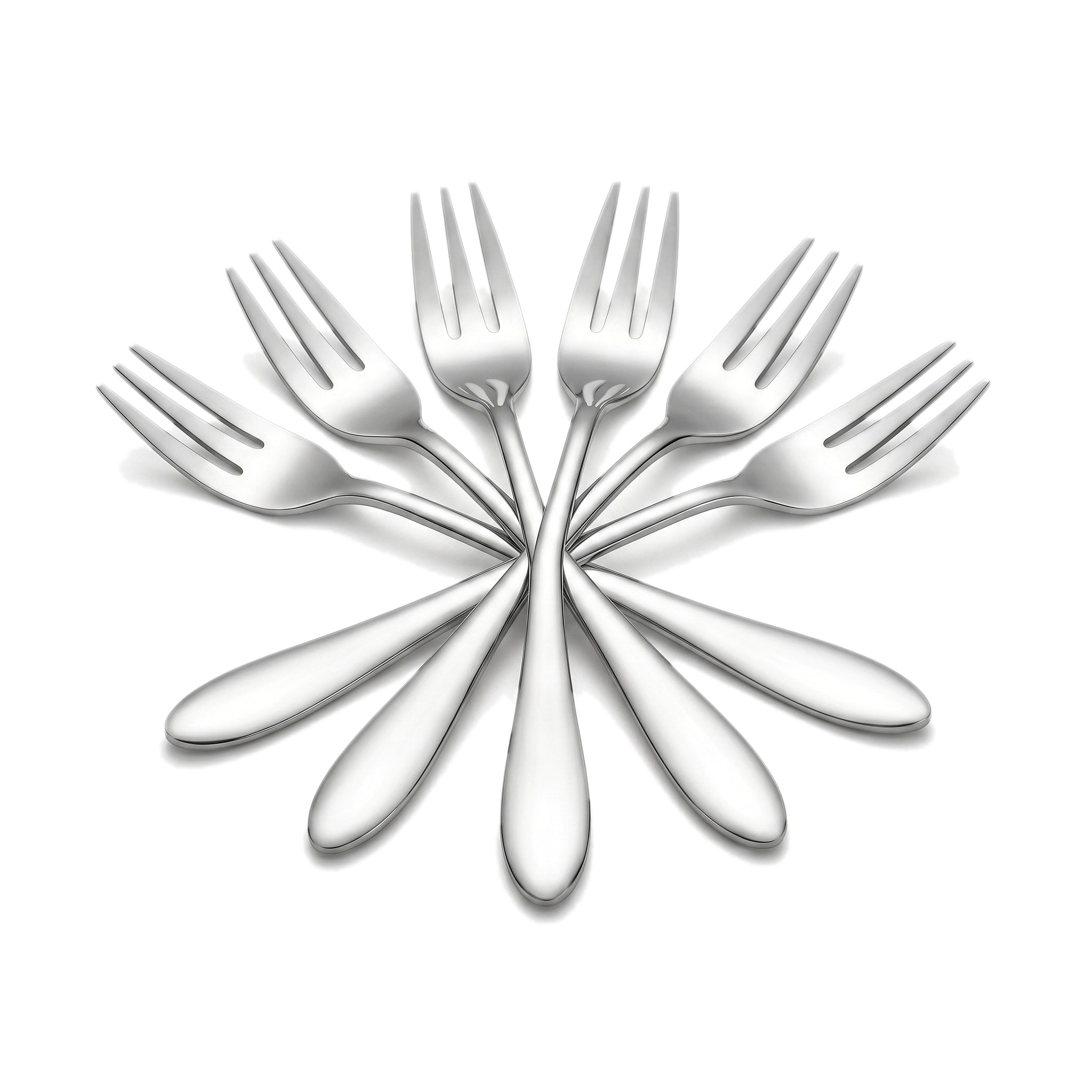 H.P 6-Piece Stainless Steel Silver Baby Fork Set