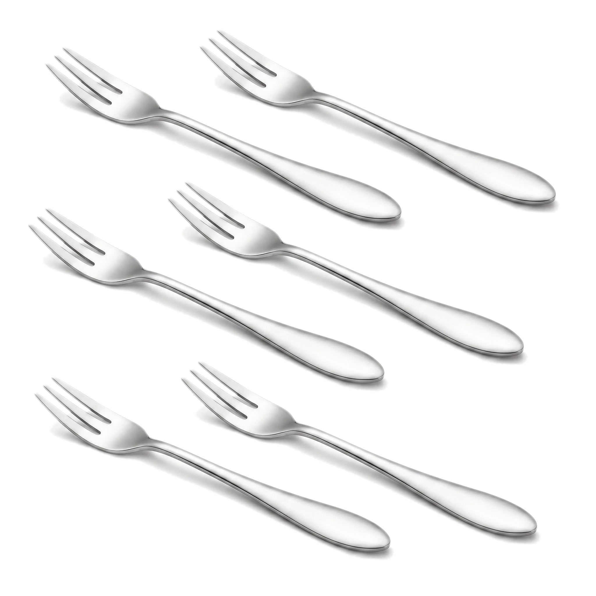 H.P 6-Piece Stainless Steel Silver Baby Fork Set