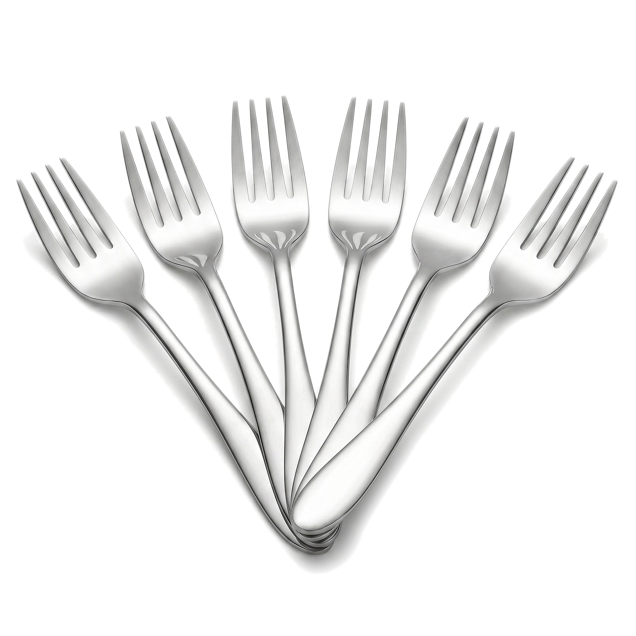 H.P 6-Piece Stainless Steel Silver Table Fork Set