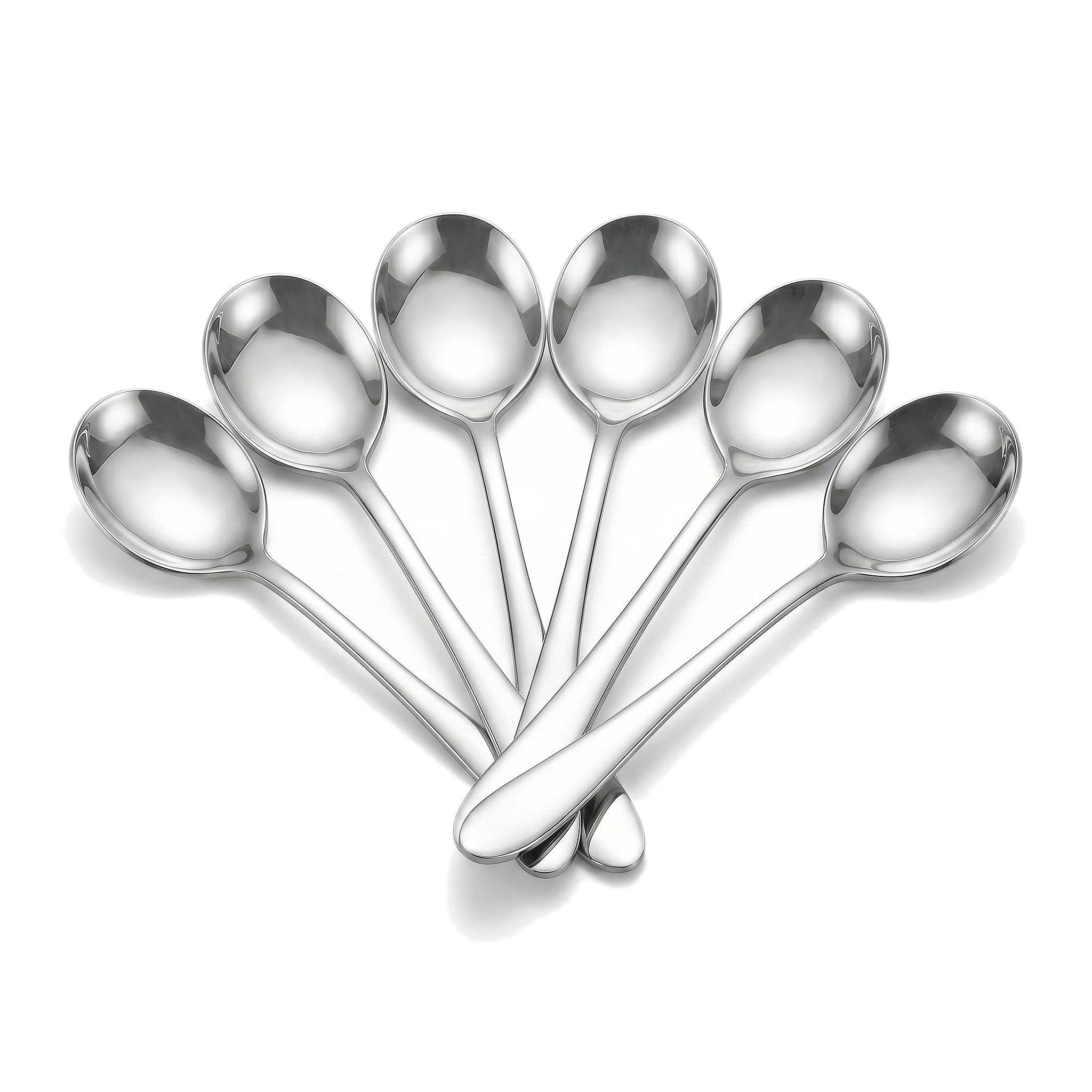 H.P 6-Piece Stainless Steel Silver Baby Soup Spoon