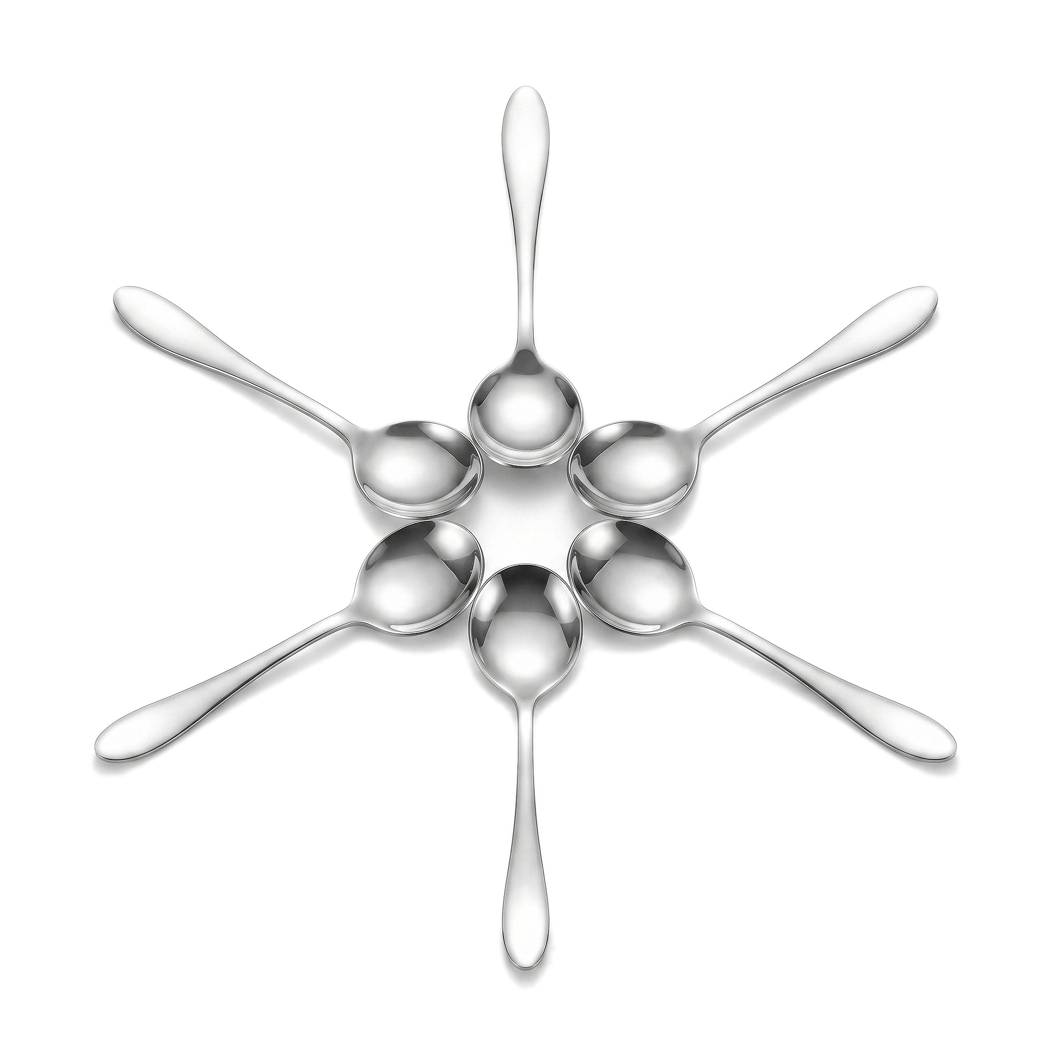 H.P 6-Piece Stainless Steel Silver Baby Soup Spoon
