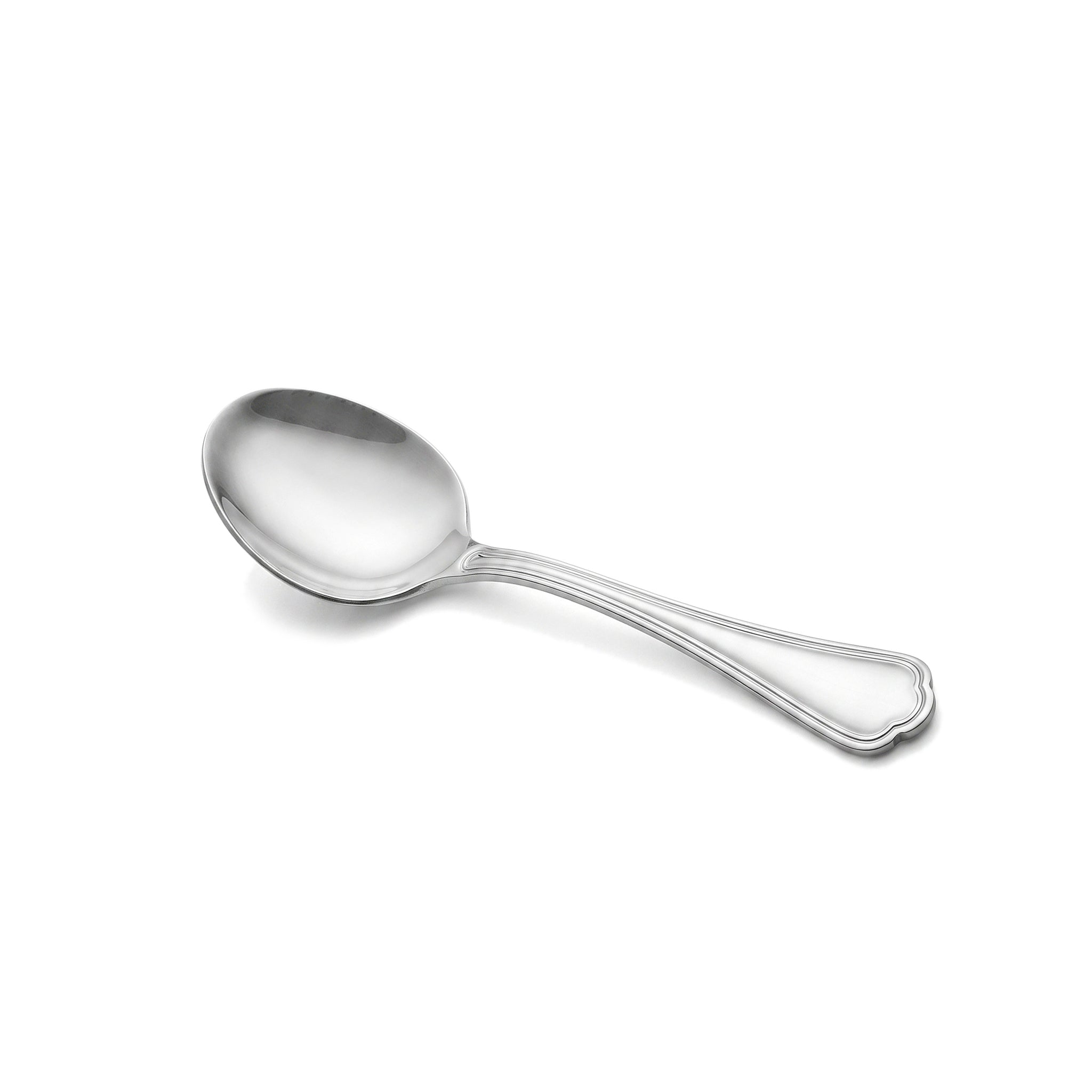 N.F Moon 6-Piece Stainless Steel Silver Dessert Soup Spoon Set