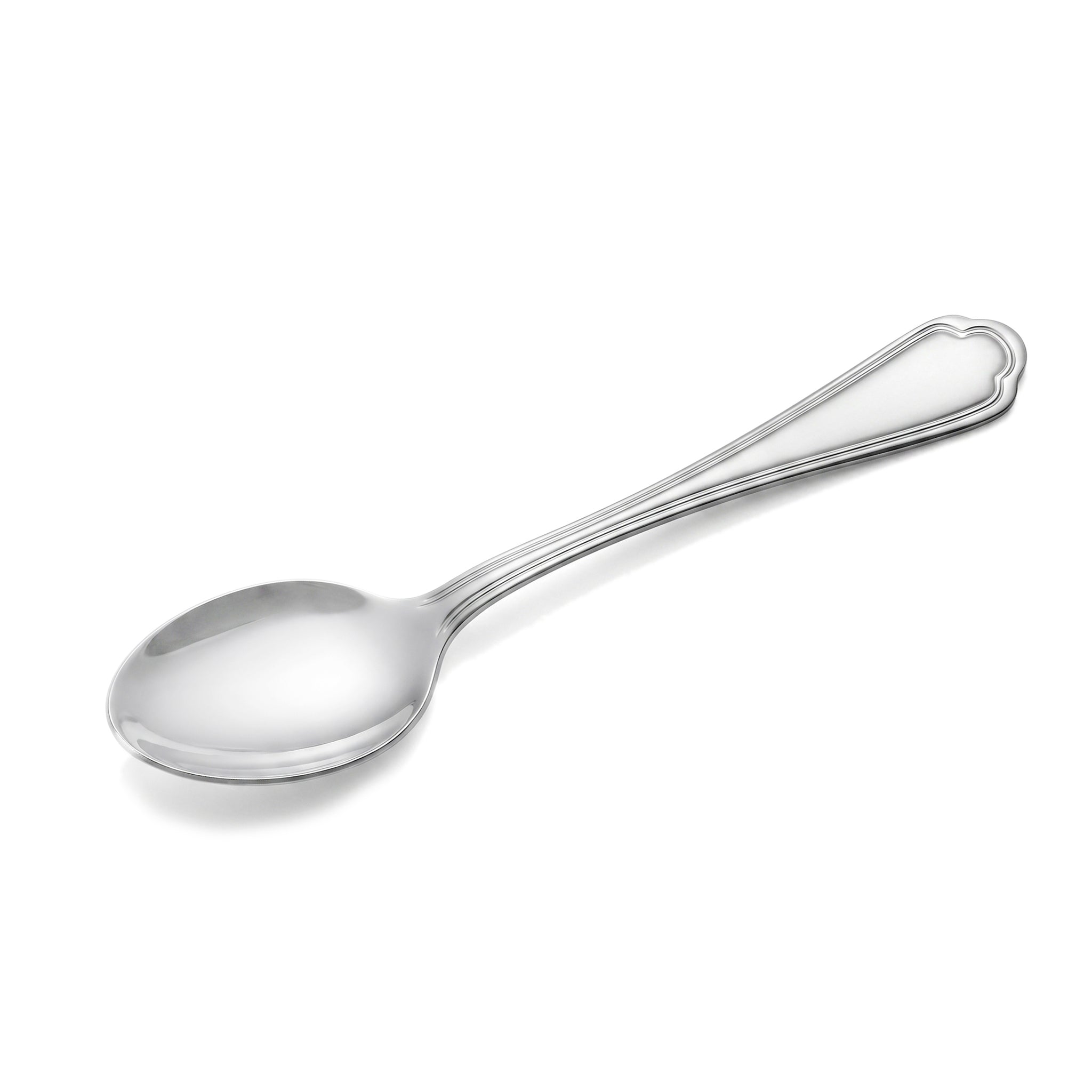 N.F Moon 6-Piece Stainless Steel Silver Table Soup Spoon Set