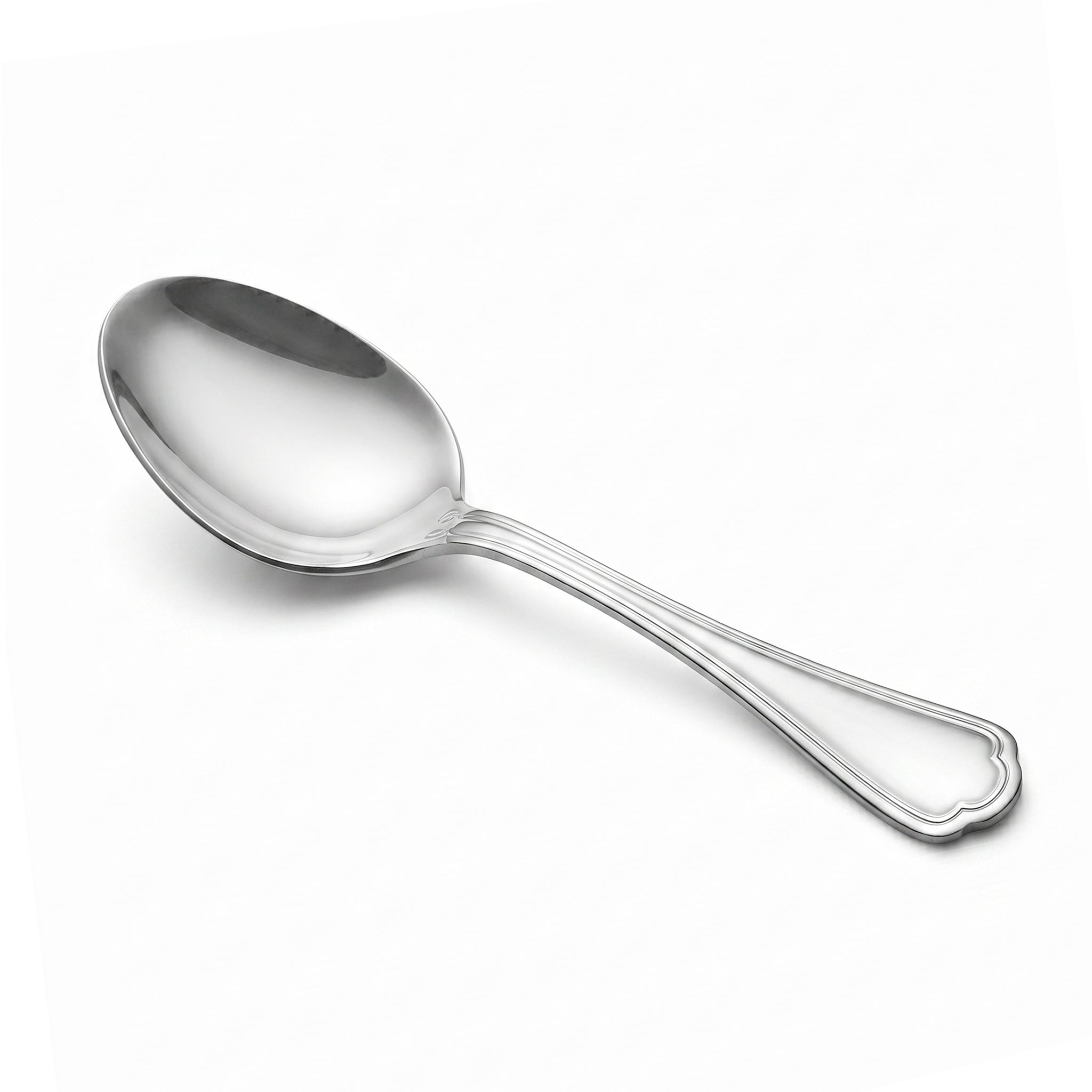 N.F Moon Stainless Steel Silver Serving Soup Spoon