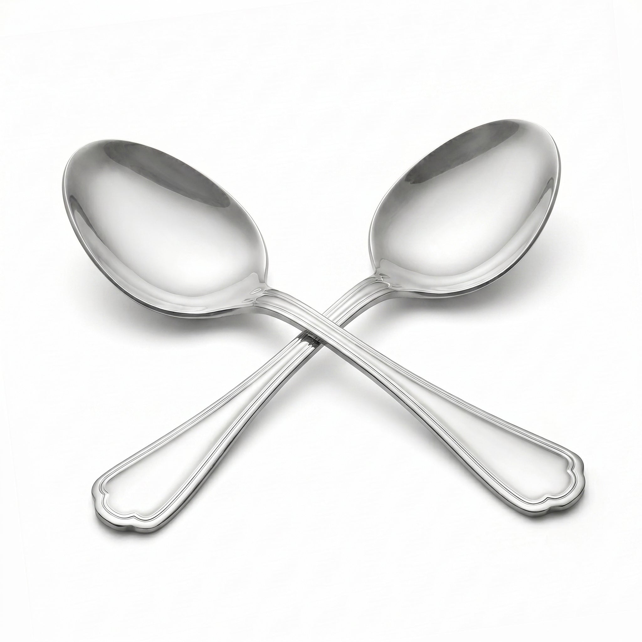 N.F Moon Stainless Steel Silver Serving Soup Spoon