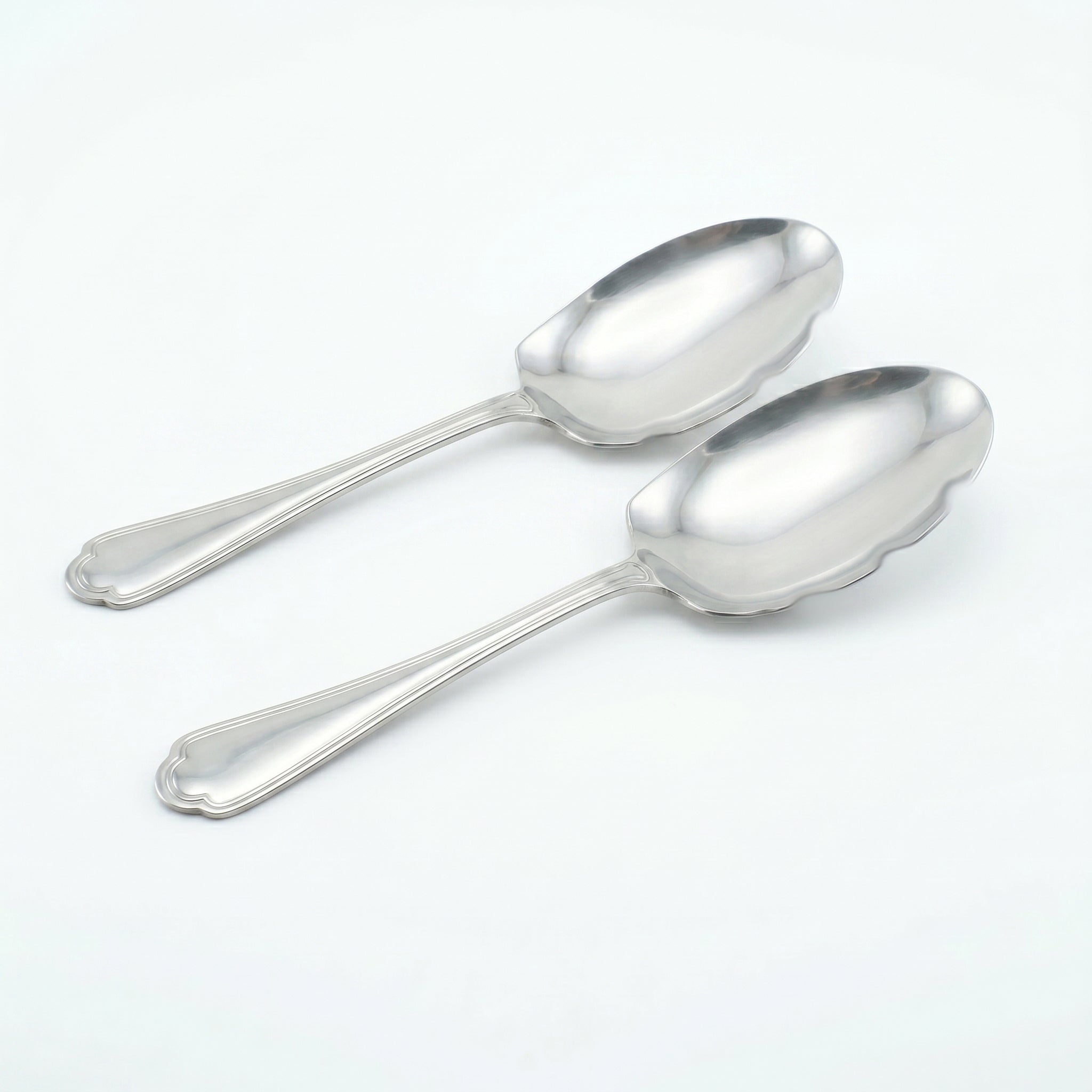 N.F Moon Stainless Steel Silver Serving Rice Panja Spoon